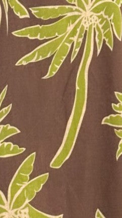 Bethani Mini Dress - Brown/Green Palm