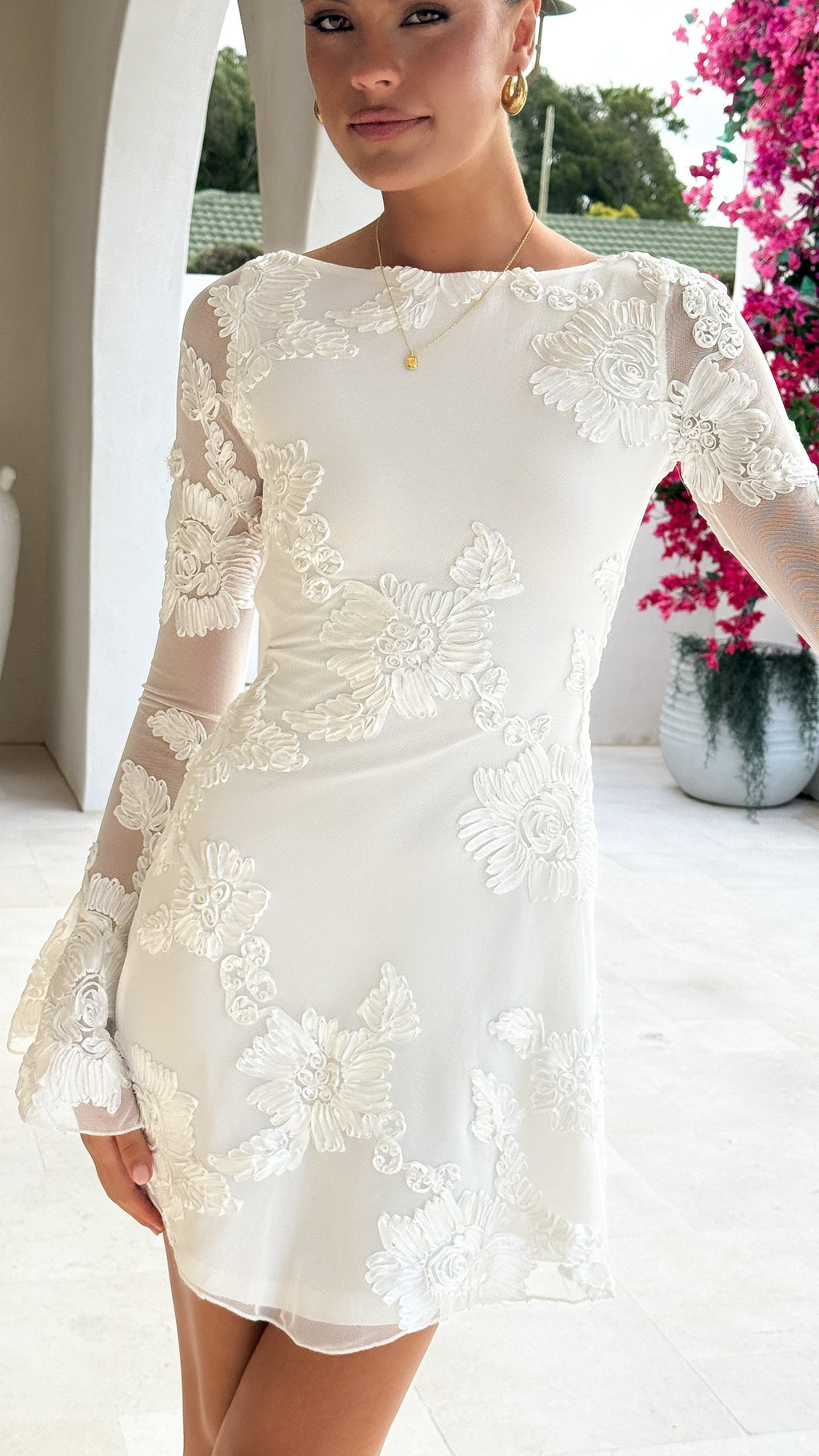 Lanesia Mini Dress - White
