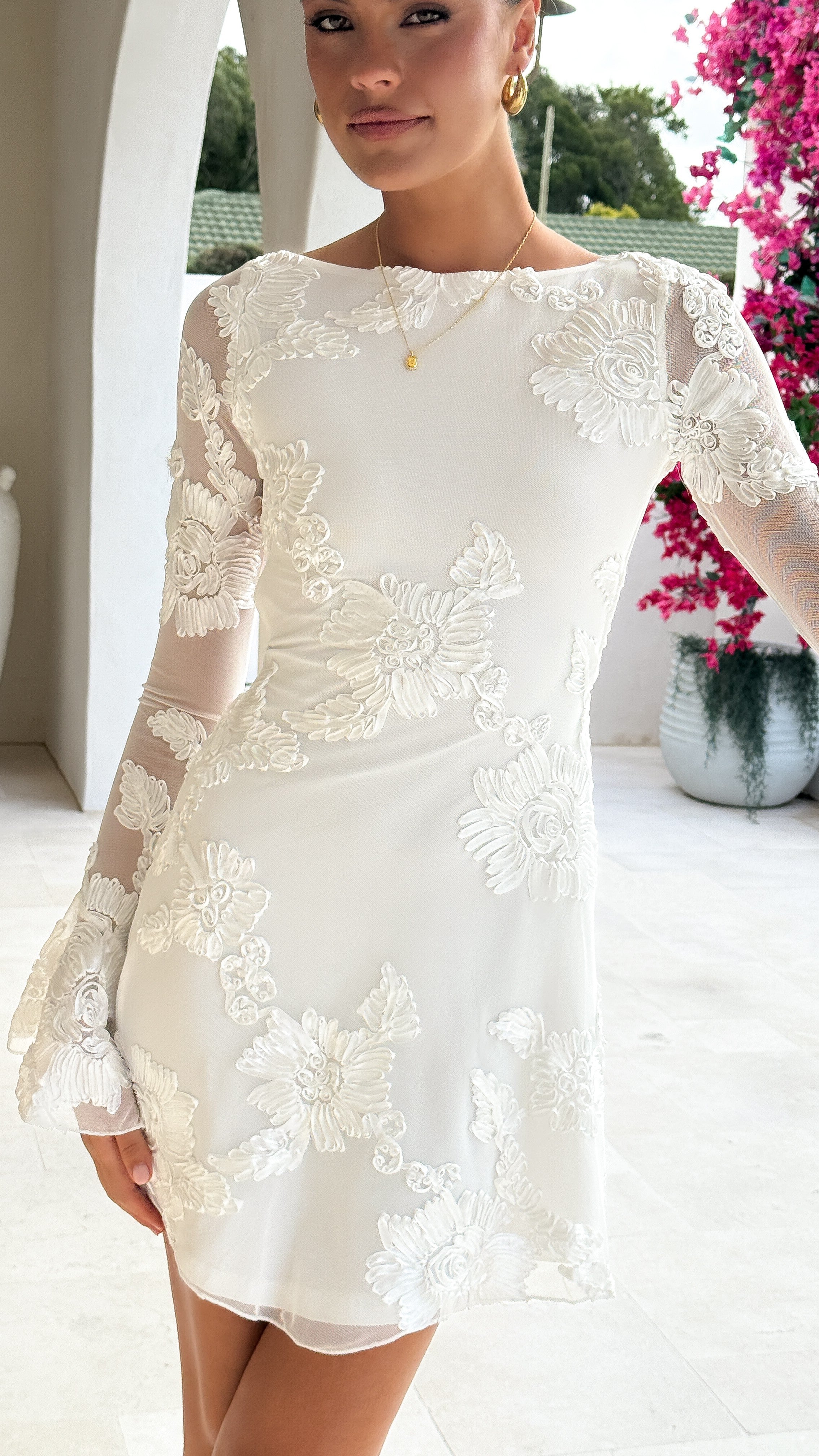 Lanesia Mini Dress - White