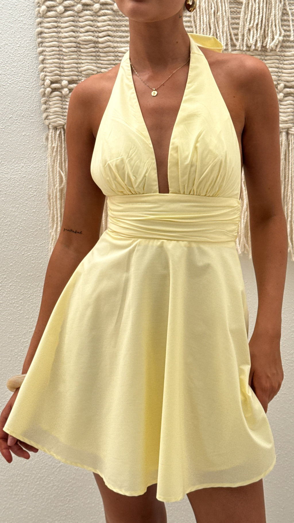 Anara Mini Dress - Yellow