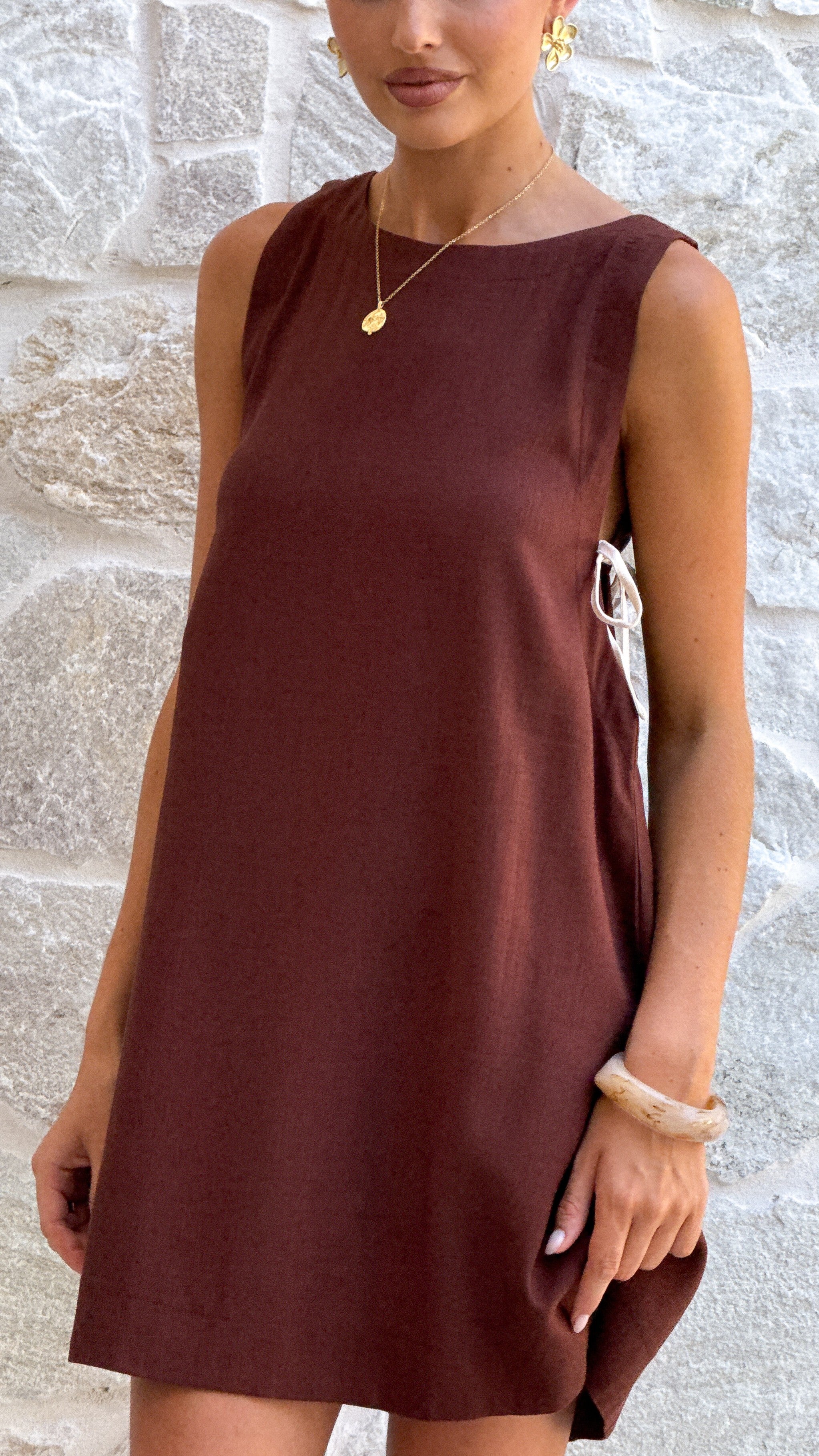Tashia Mini Dress - Chocolate
