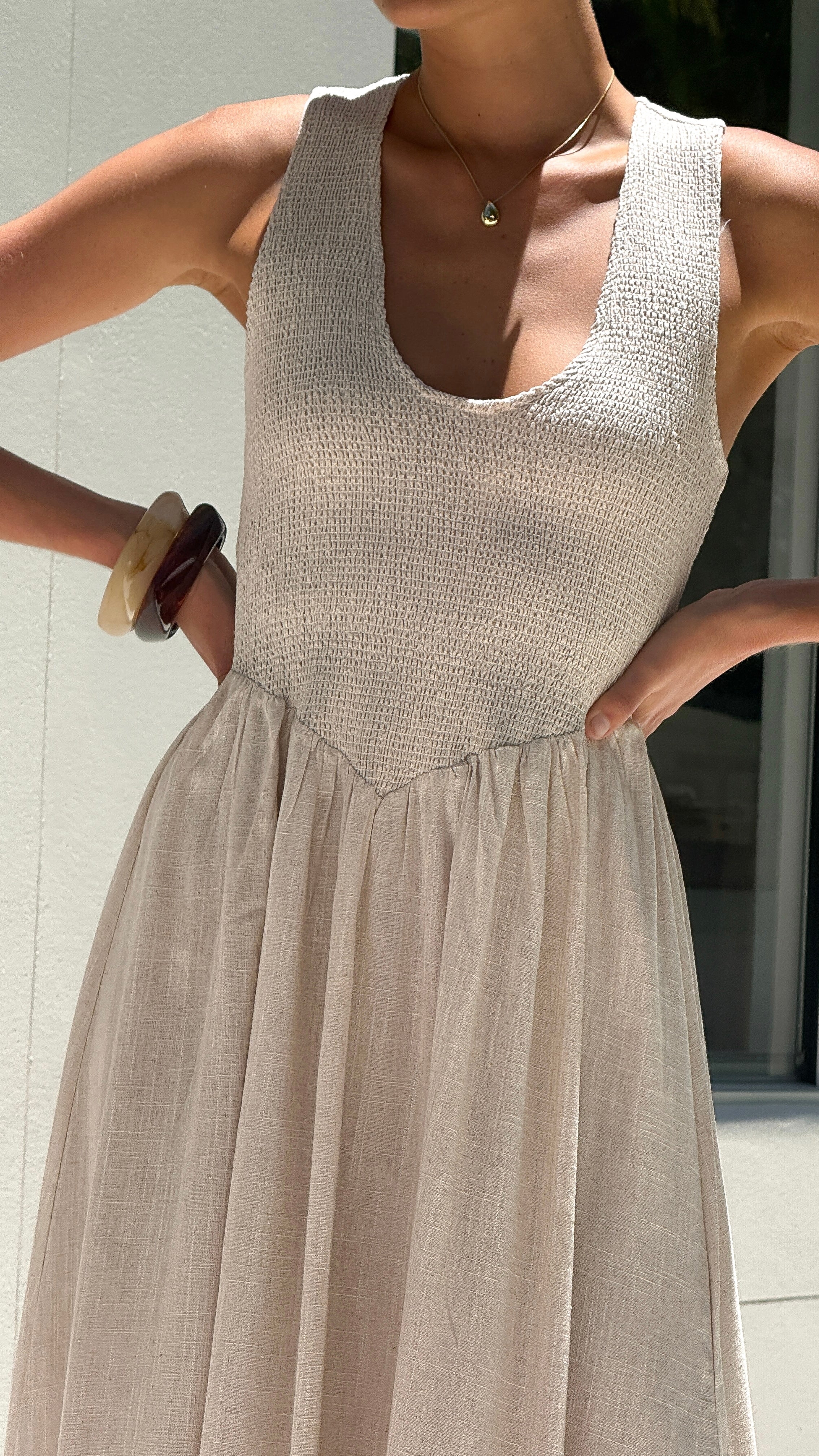 Amira Maxi Dress - Natural