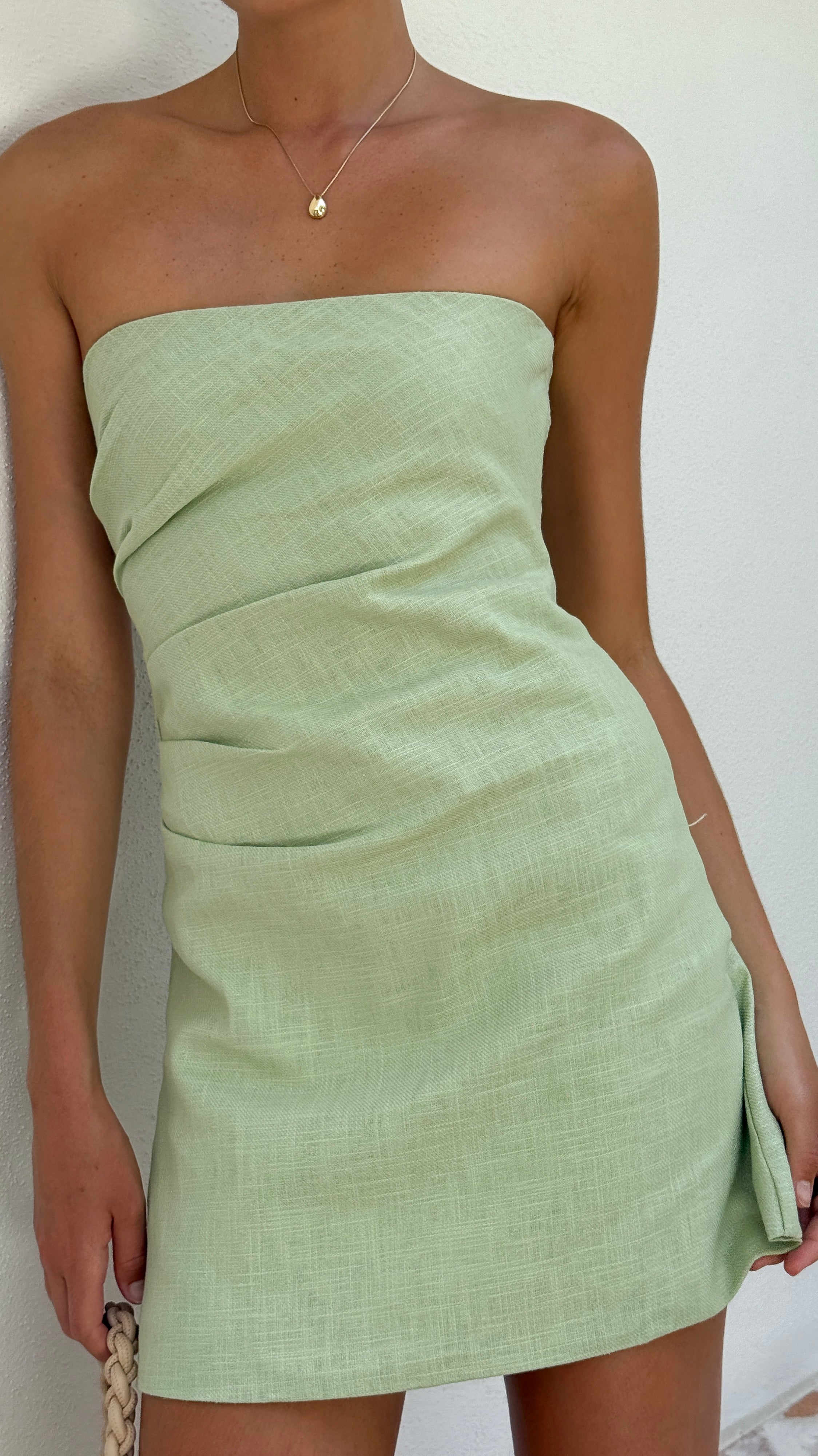 Dana Strapless Mini Dress - Mint