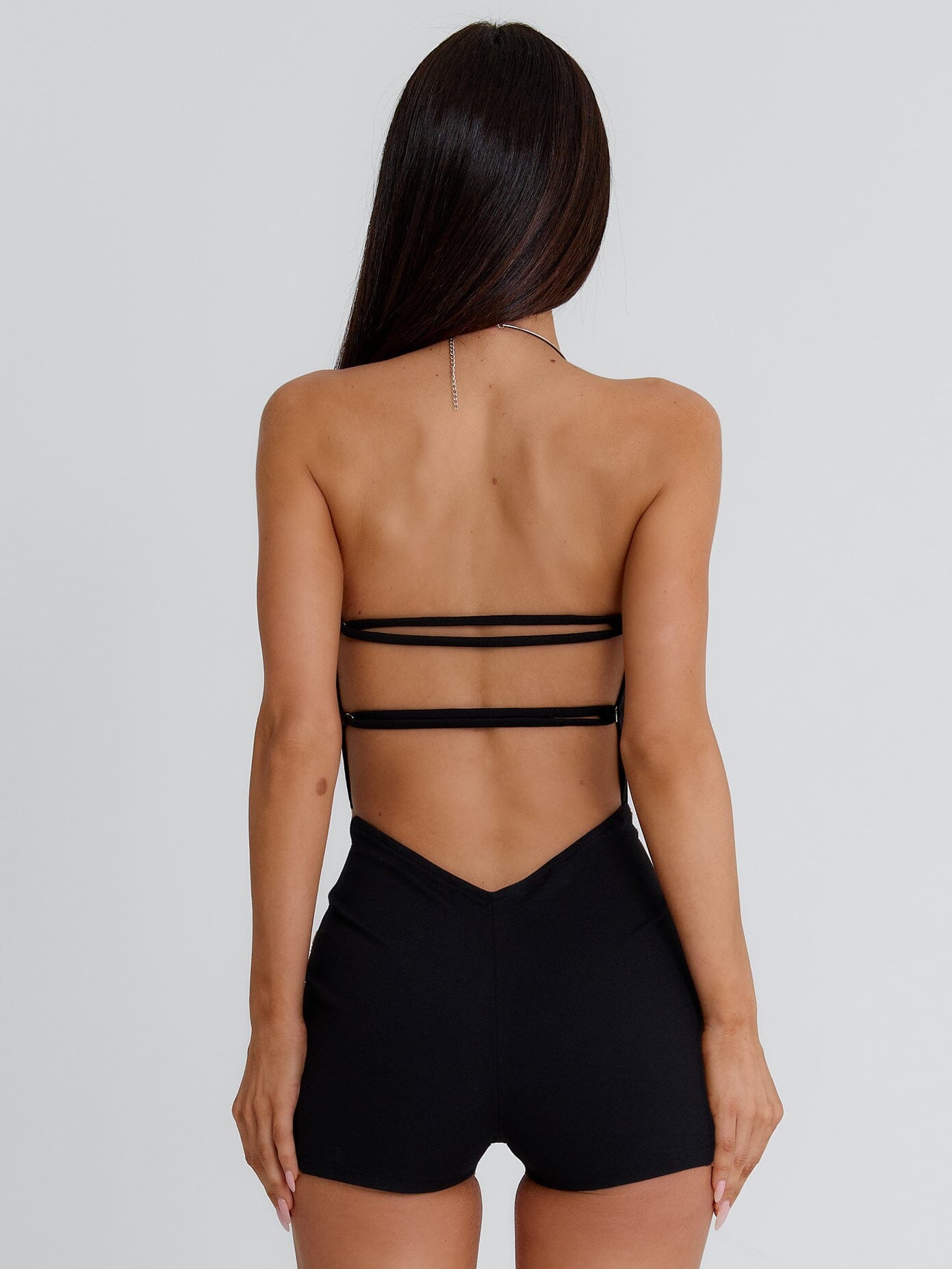 RHIANON PLAYSUIT BLACK