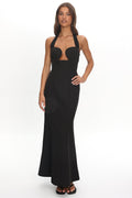 Vibes Halterneck Maxi Dress Black