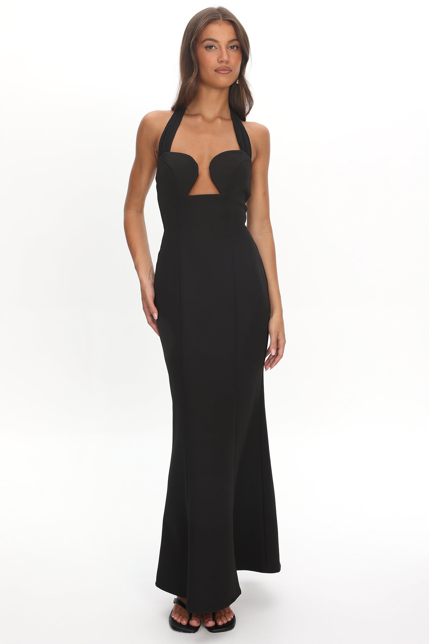 Vibes Halterneck Maxi Dress Black