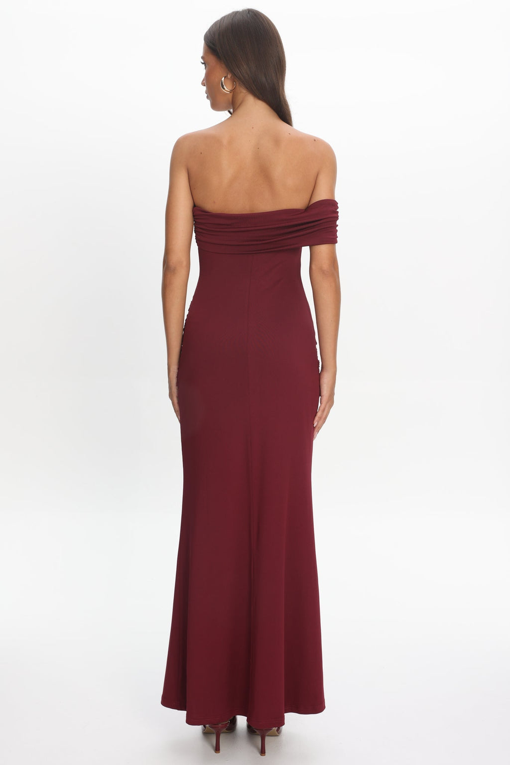 June Bloom One Sleeve Maxi Dress Plum