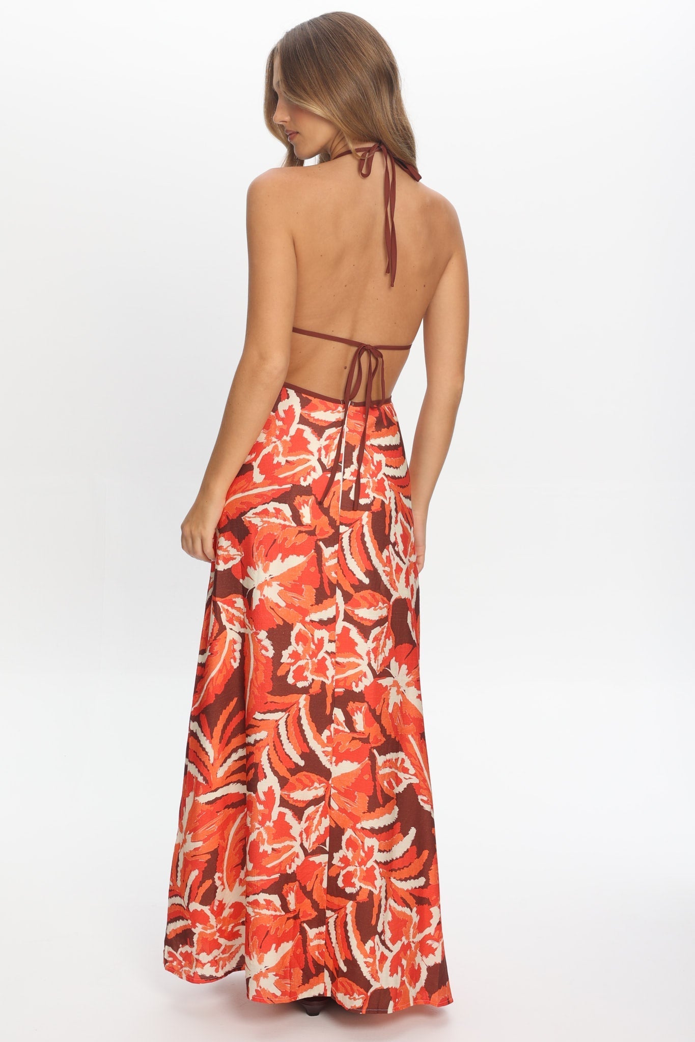 Revelations Cut-Out Maxi Dress Print Berry
