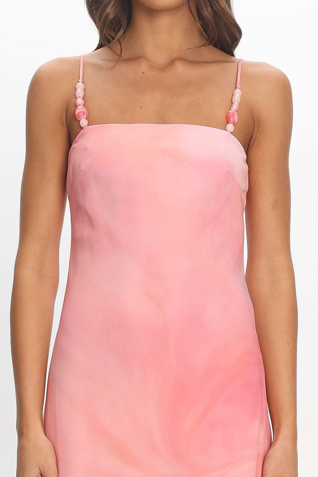 Miyu Bias Cut Maxi Dress Pink