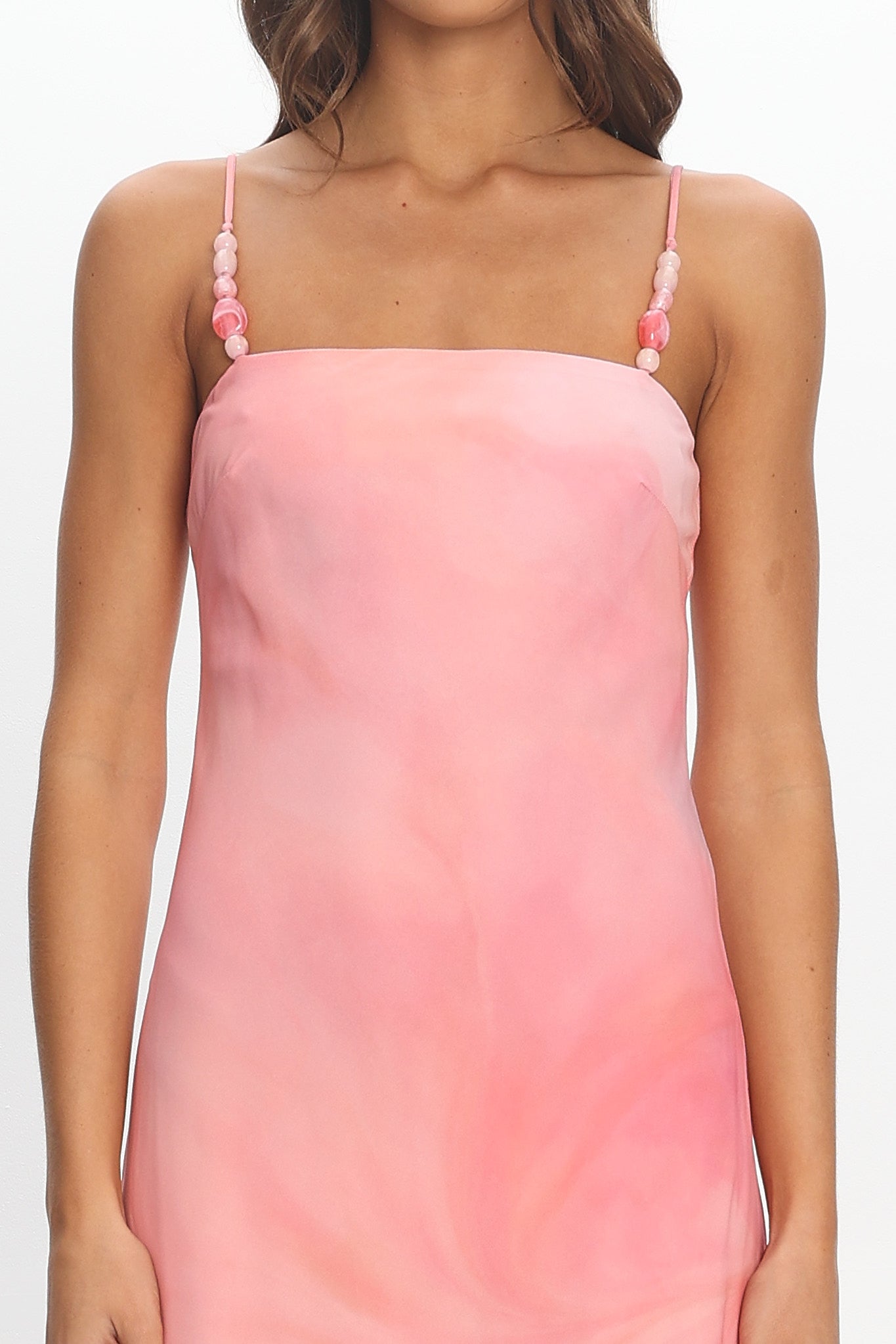 Miyu Bias Cut Maxi Dress Pink
