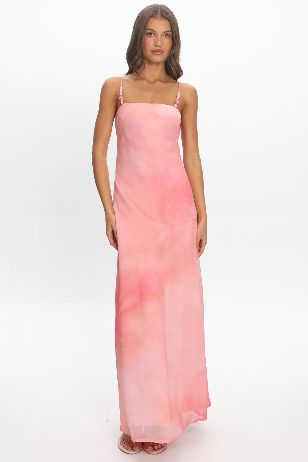 Miyu Bias Cut Maxi Dress Pink