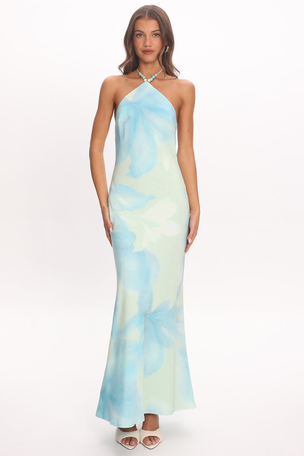 My Everything Bead Halter Maxi Dress Mint