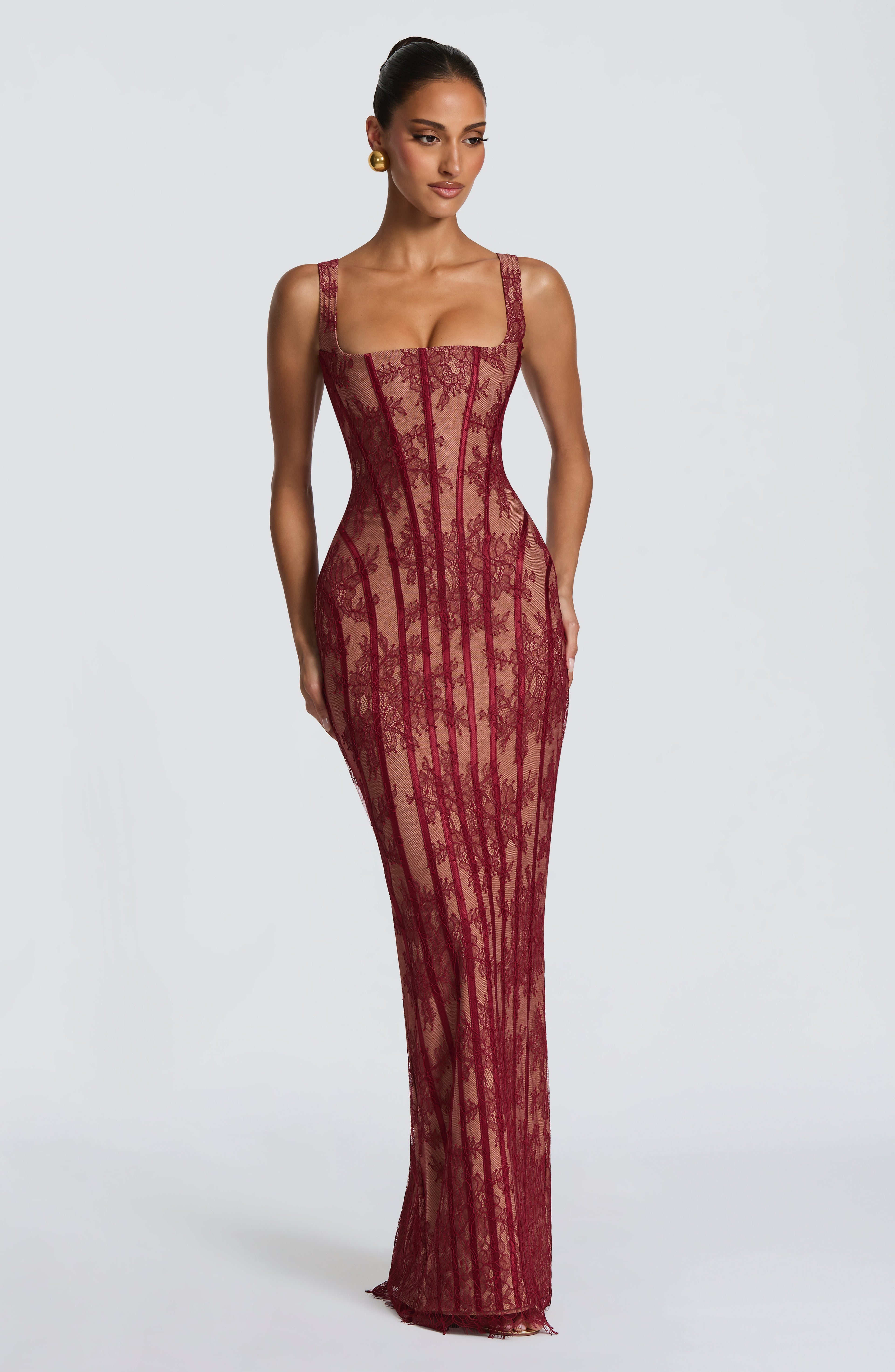 Polina Maxi Dress - Burgundy