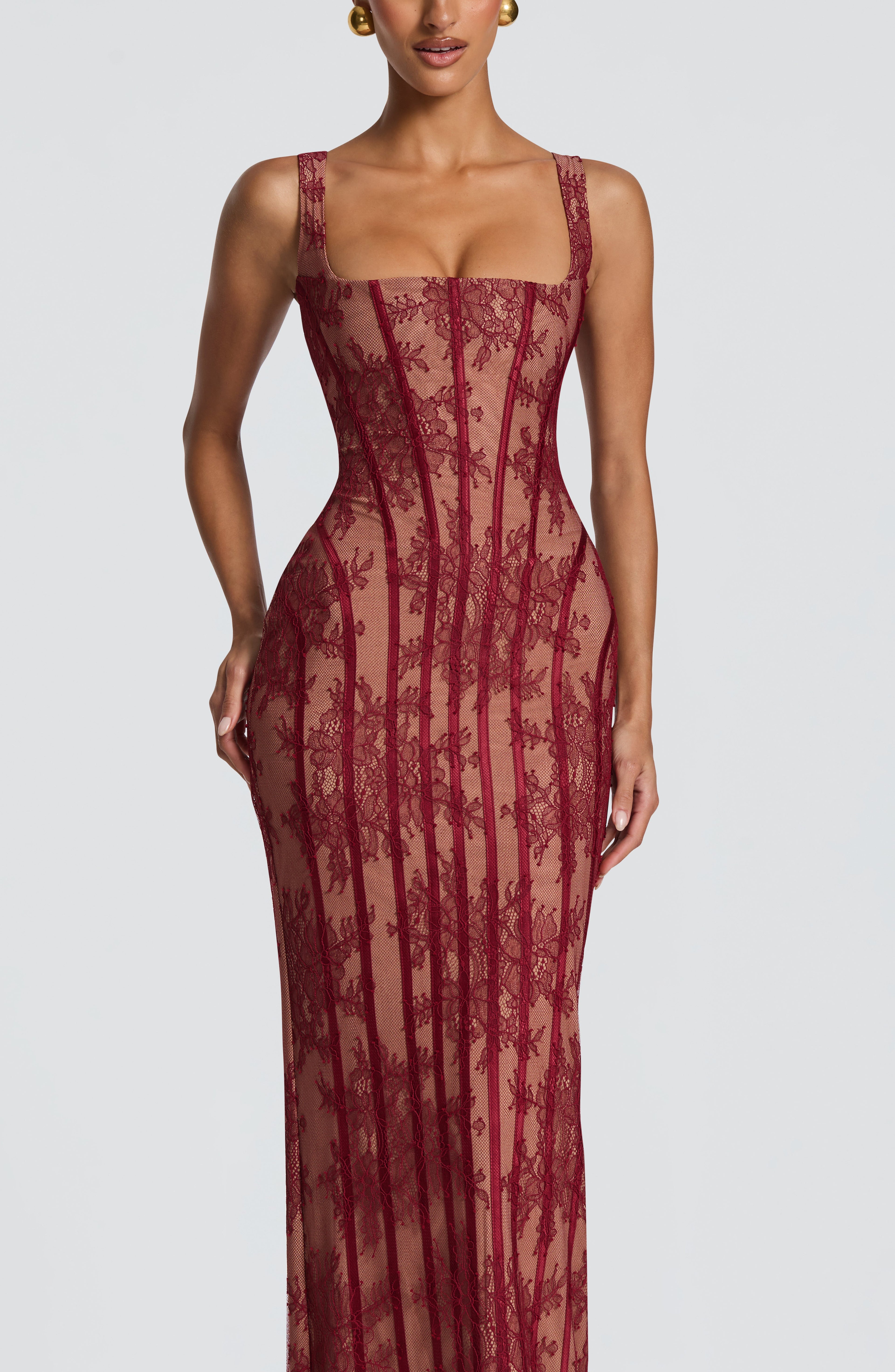 Polina Maxi Dress - Burgundy