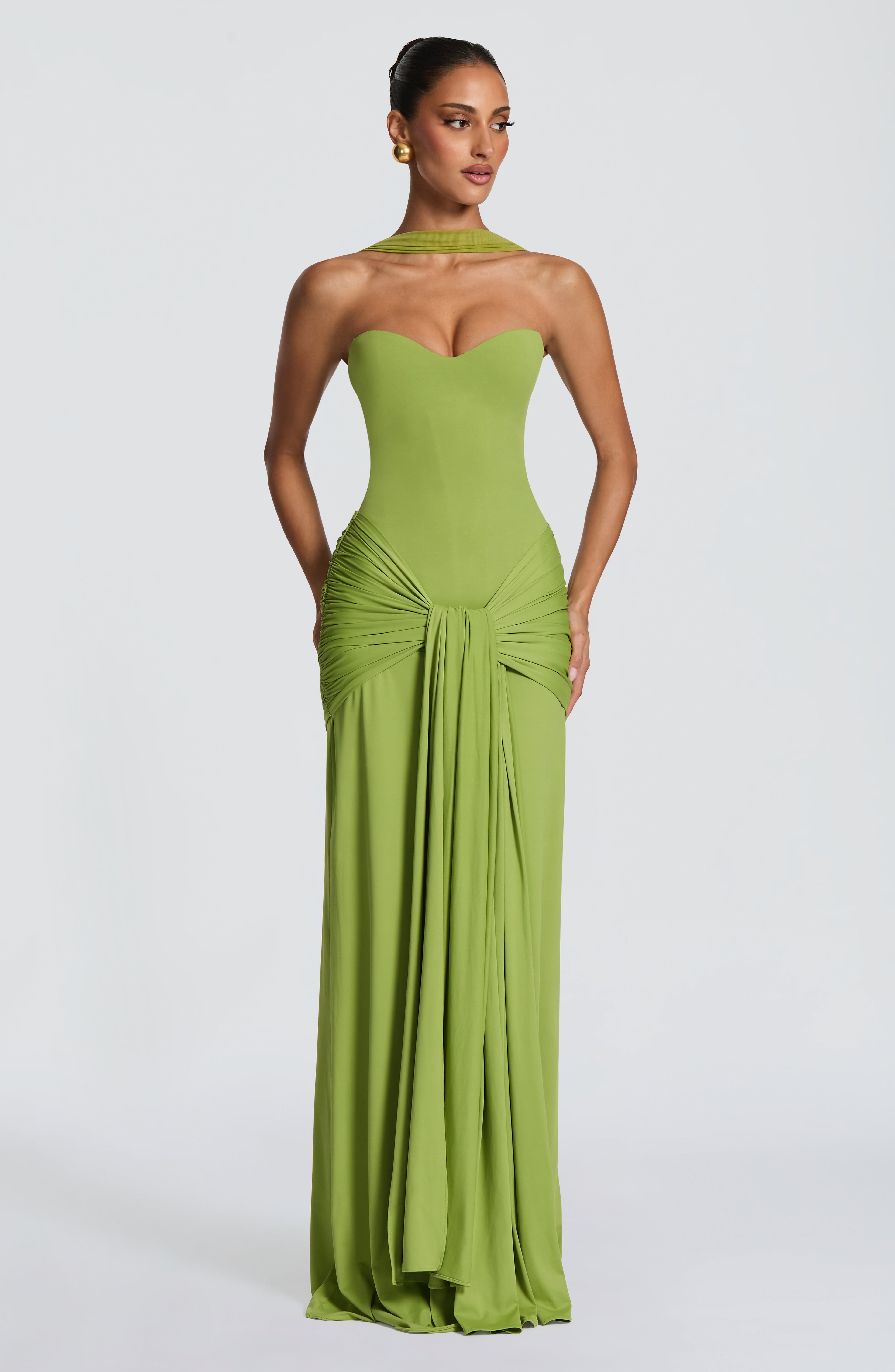 Gia Maxi Dress - Olive