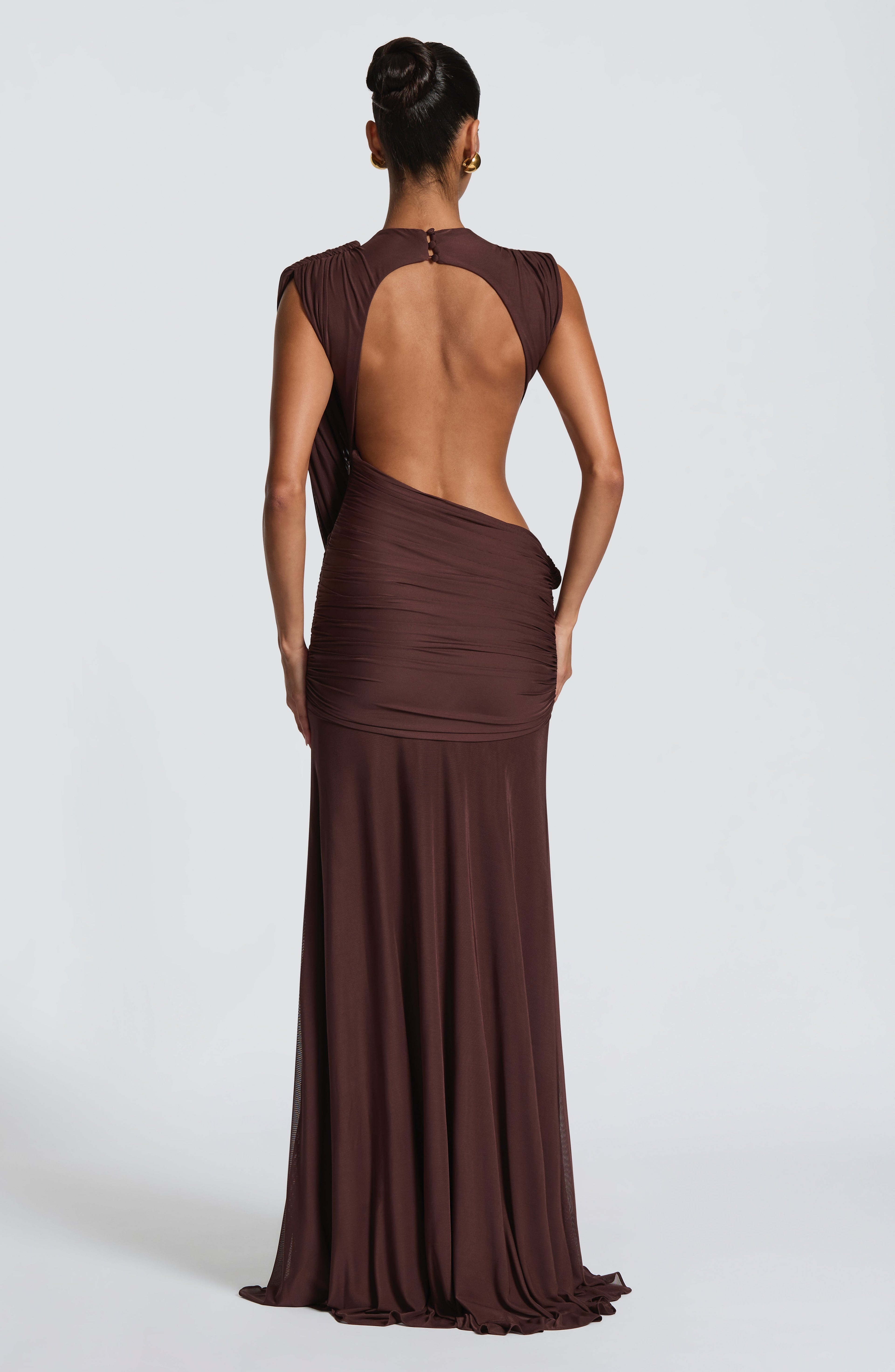 Mireya Maxi Dress - Plum Brown