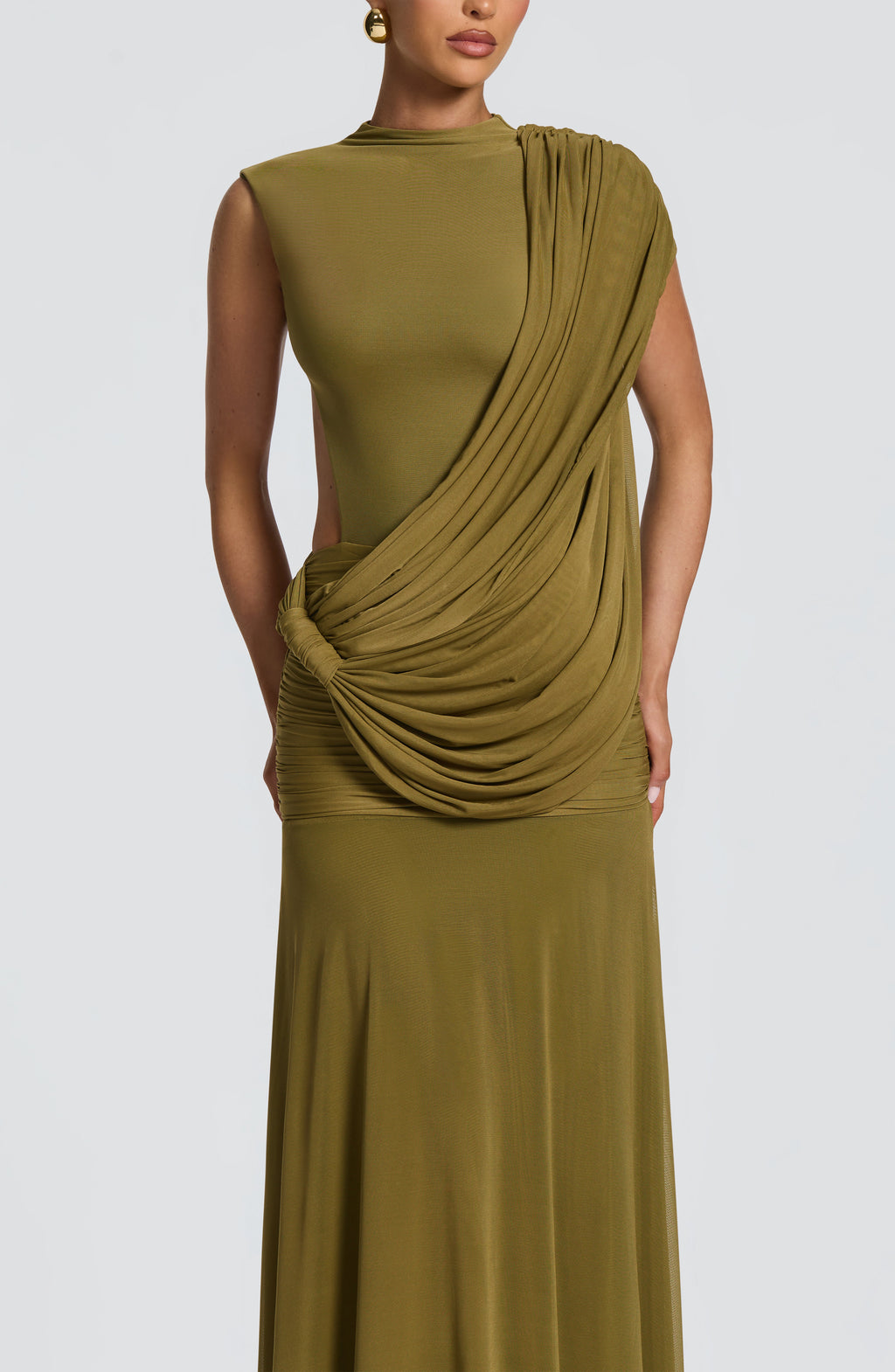 Mireya Maxi Dress - Deep Olive