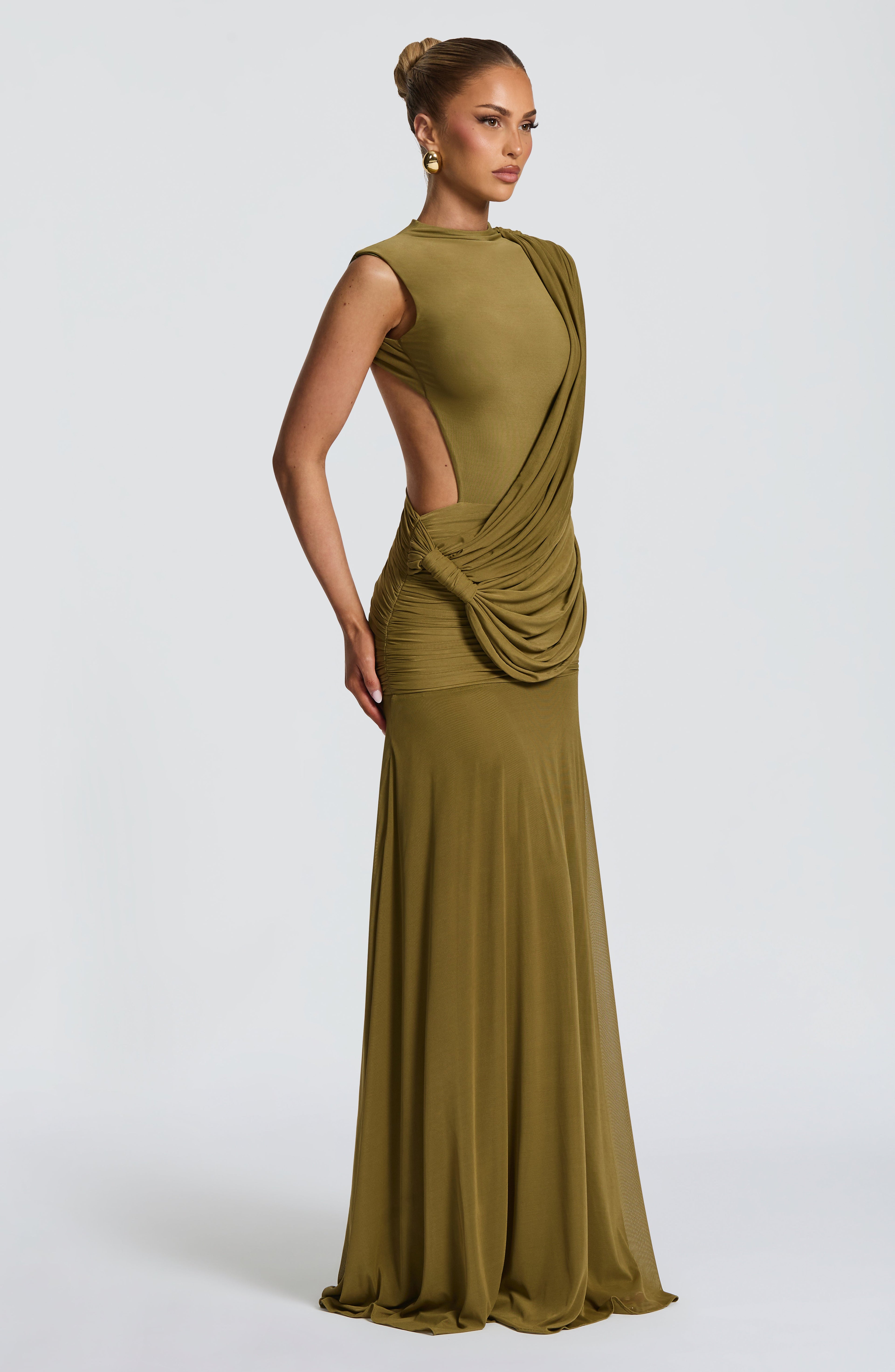 Mireya Maxi Dress - Deep Olive