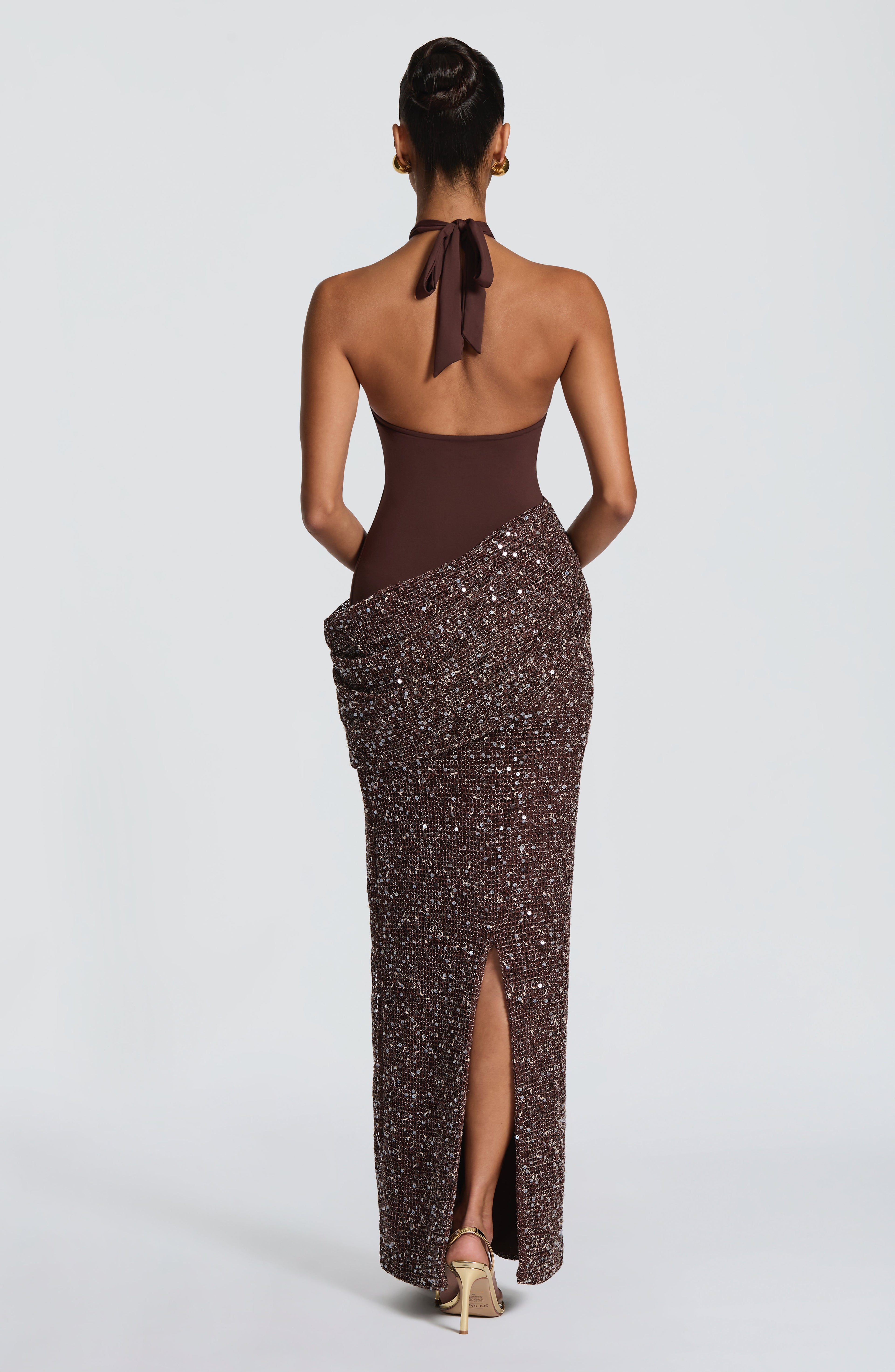 Solea Maxi Dress - Plum Brown