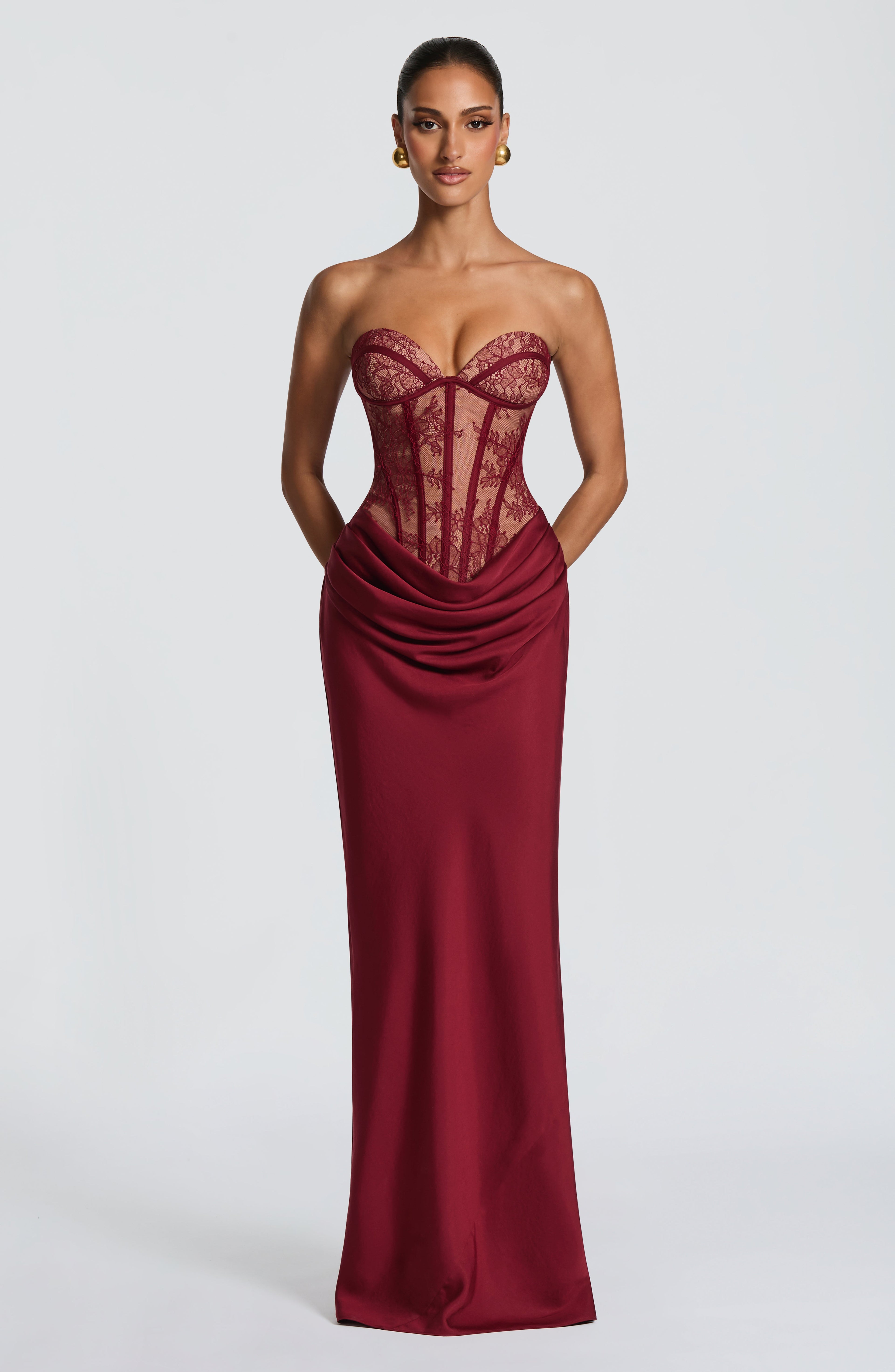 Kathleen Maxi Dress - Burgundy
