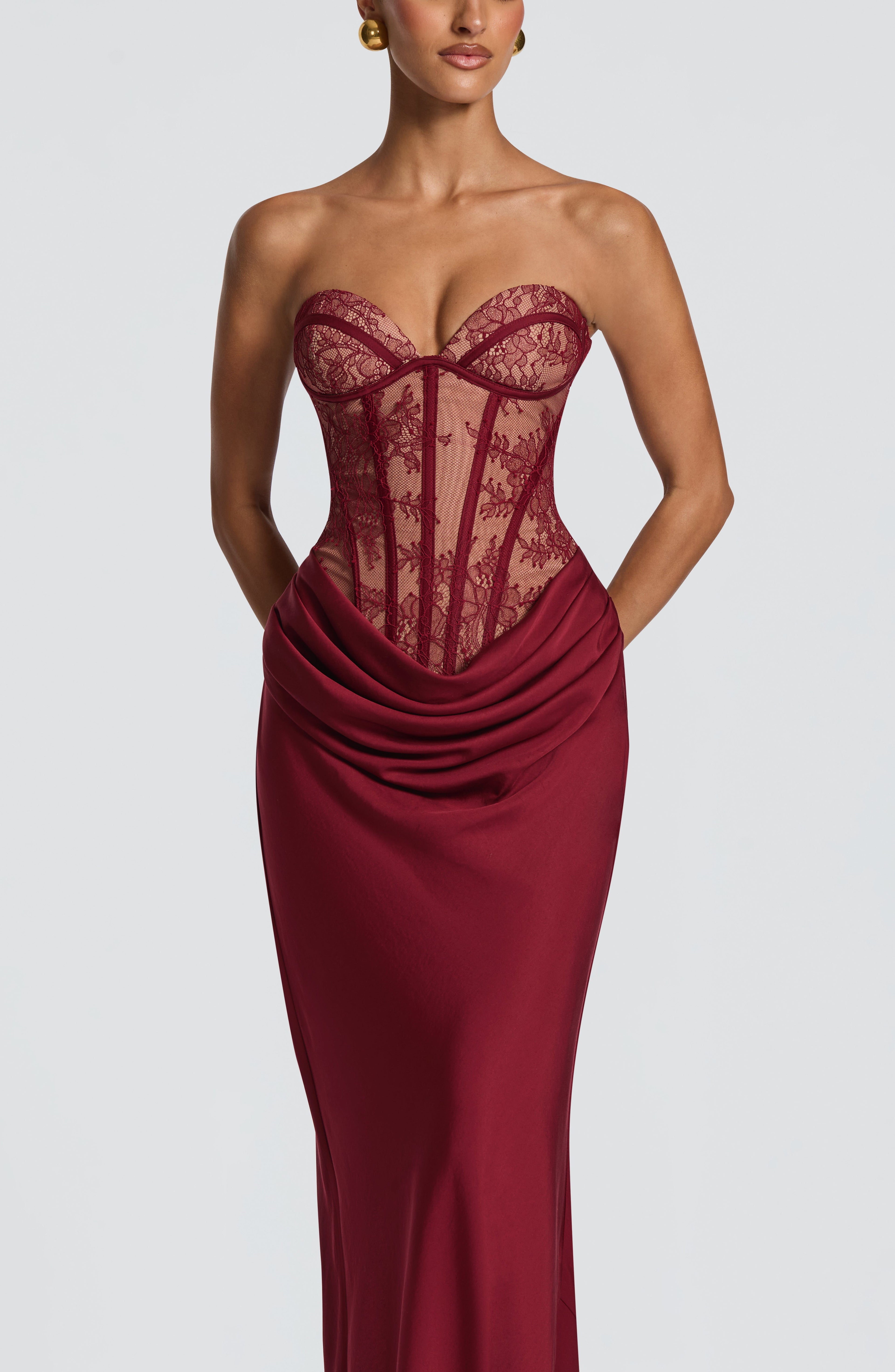 Kathleen Maxi Dress - Burgundy