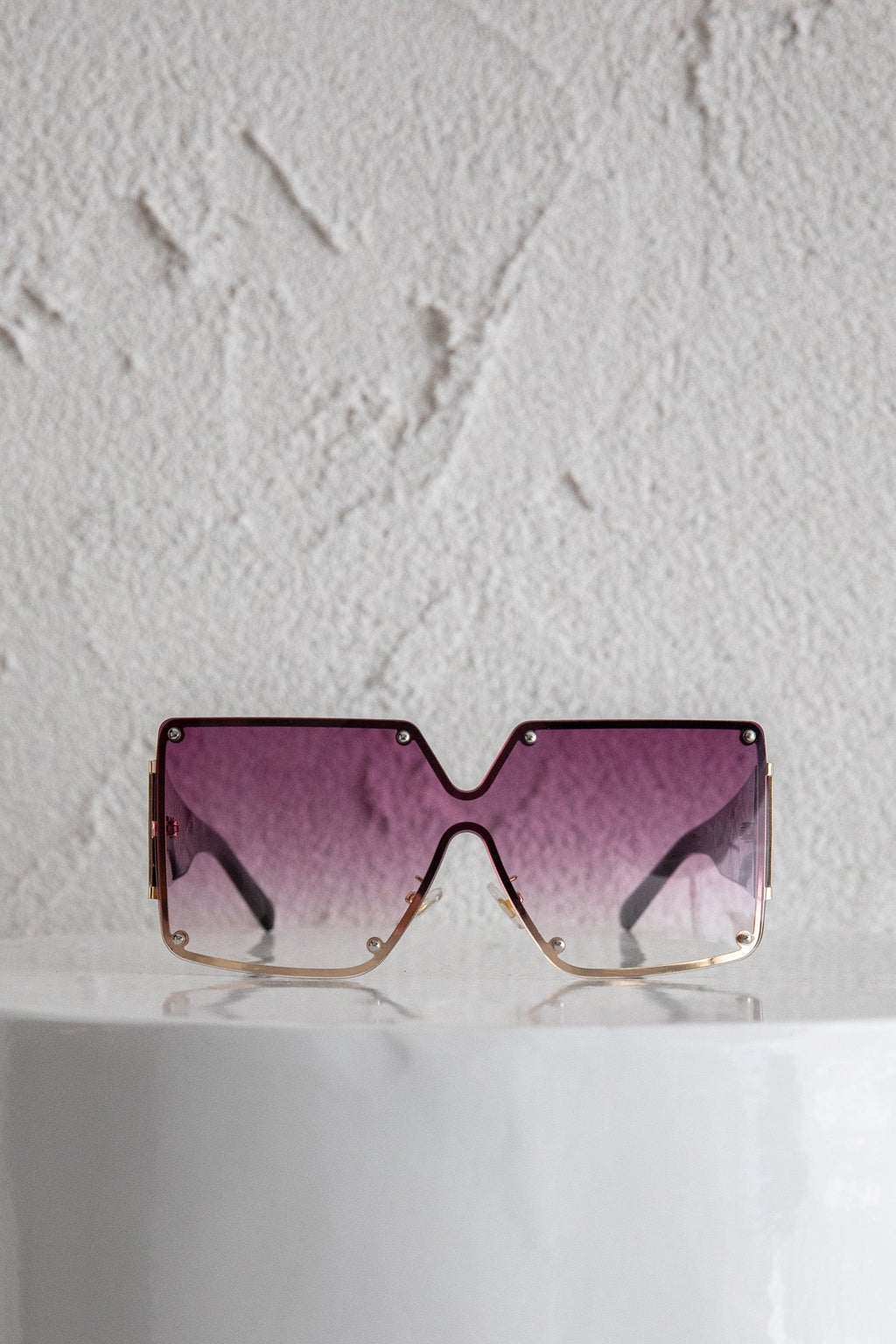 Fiery Square Frame Sunglasses Red