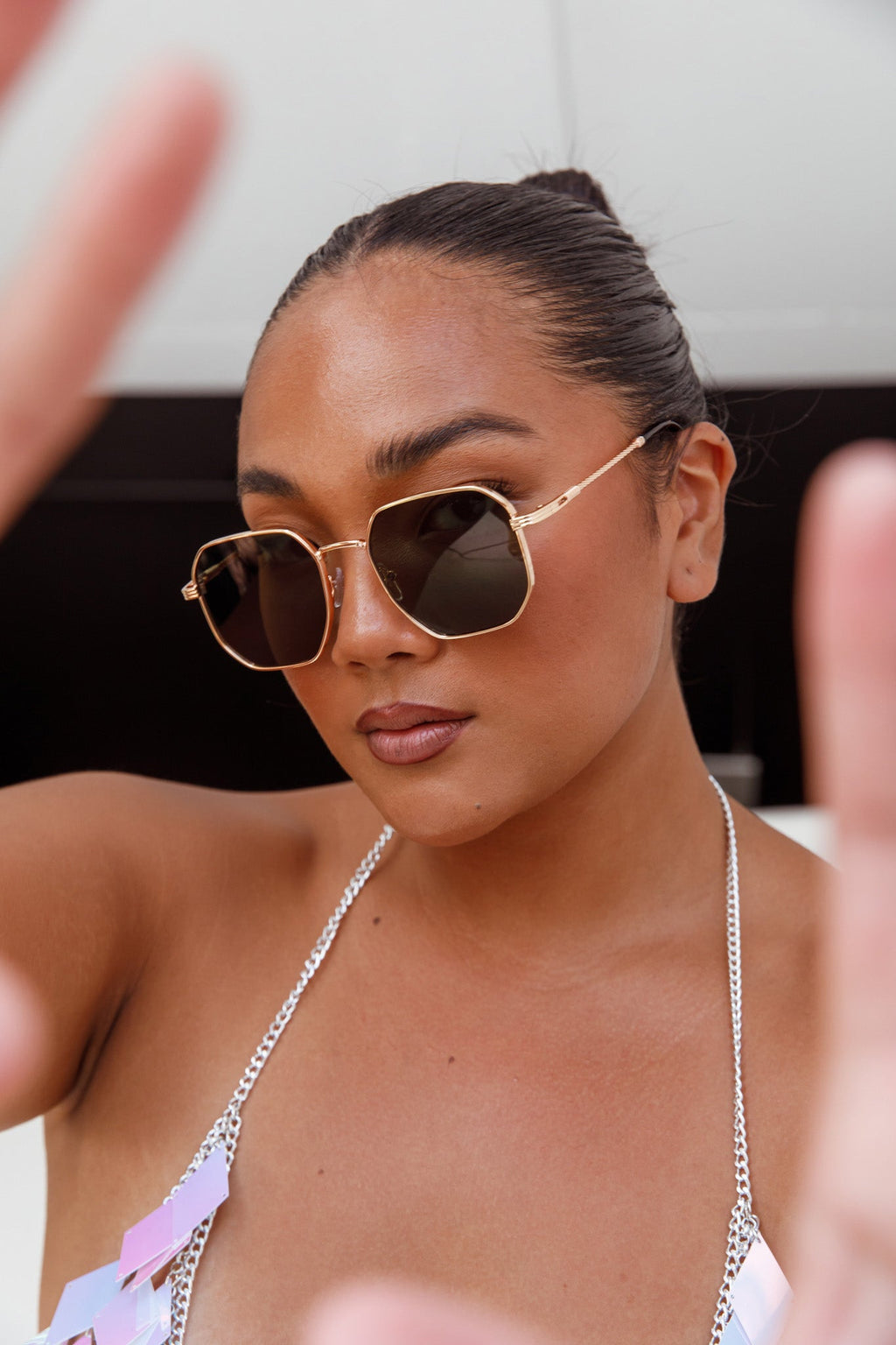 Sahara Aviator Sunglasses Black