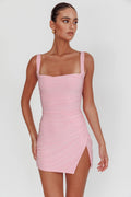 Won't Bite Backless Mini Dress Pink