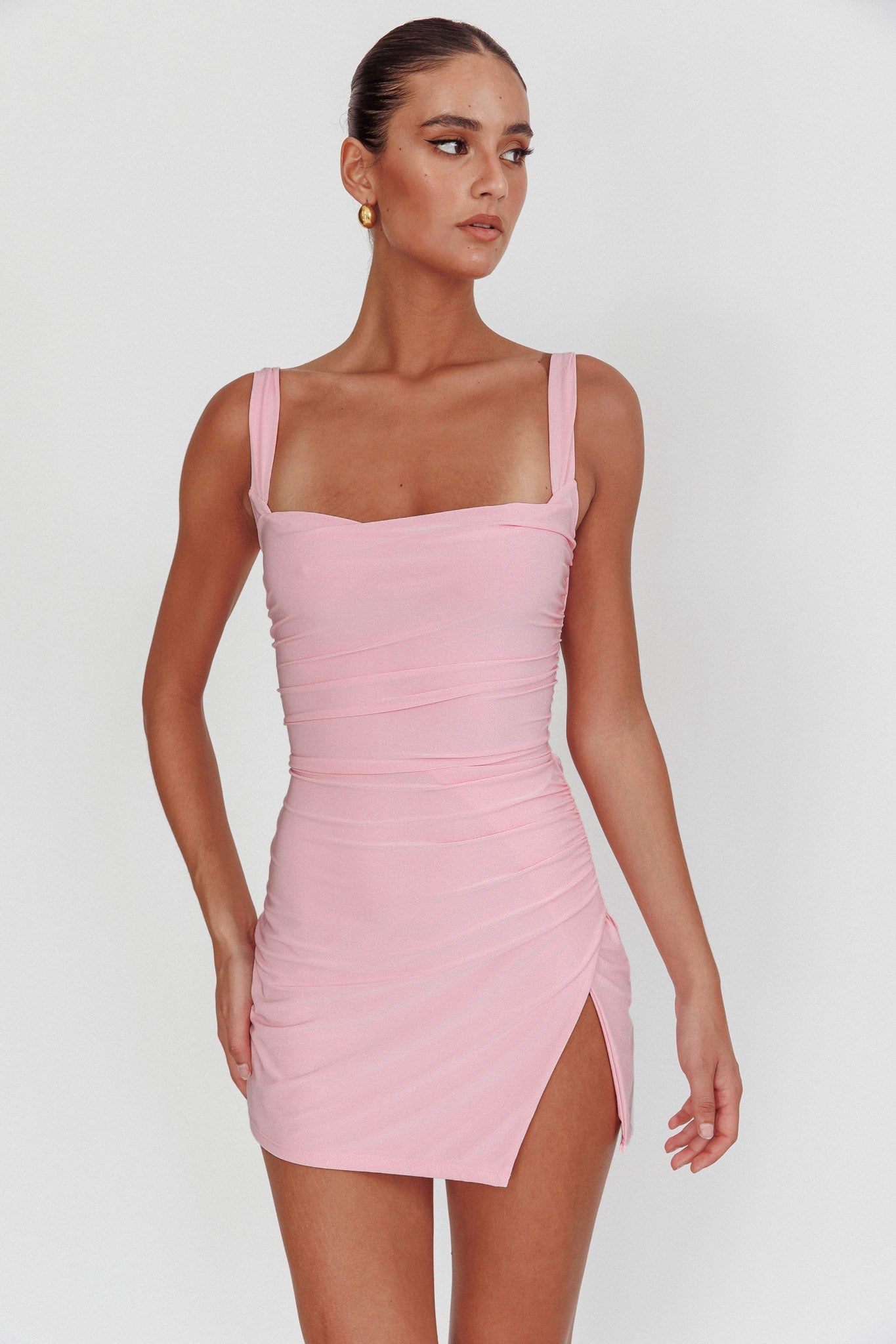 Won't Bite Backless Mini Dress Pink