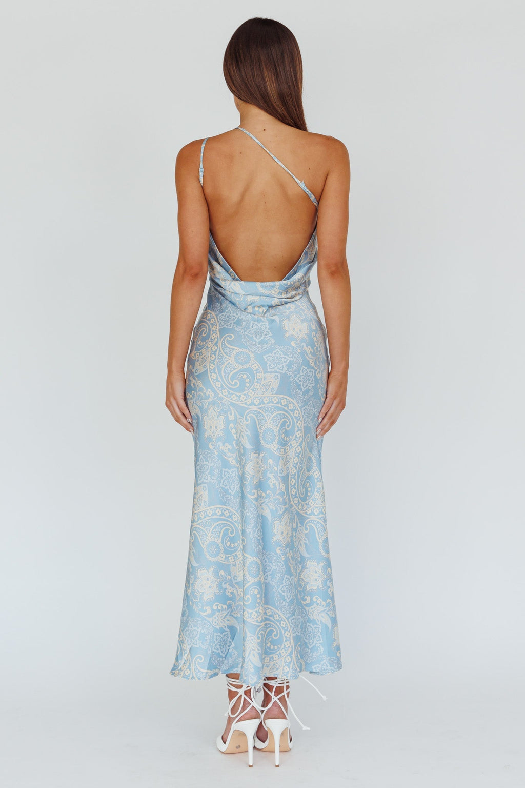 Eloah One-Shoulder Maxi Dress Blue Multi