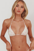 Janina Triangle String Bikini Top Paisley Floral