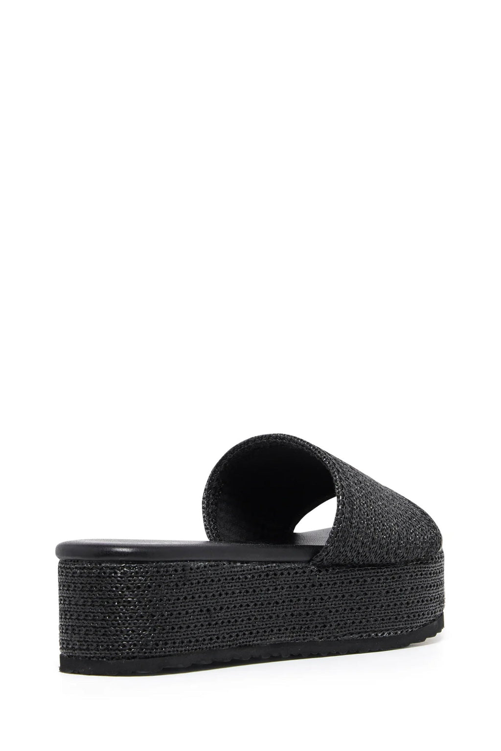 THERAPY Avery Flatform Sandal Raffia Black