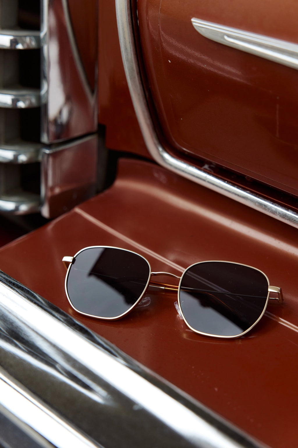 Peta And Jain Farrah Gold Aviator Sunglasses Black