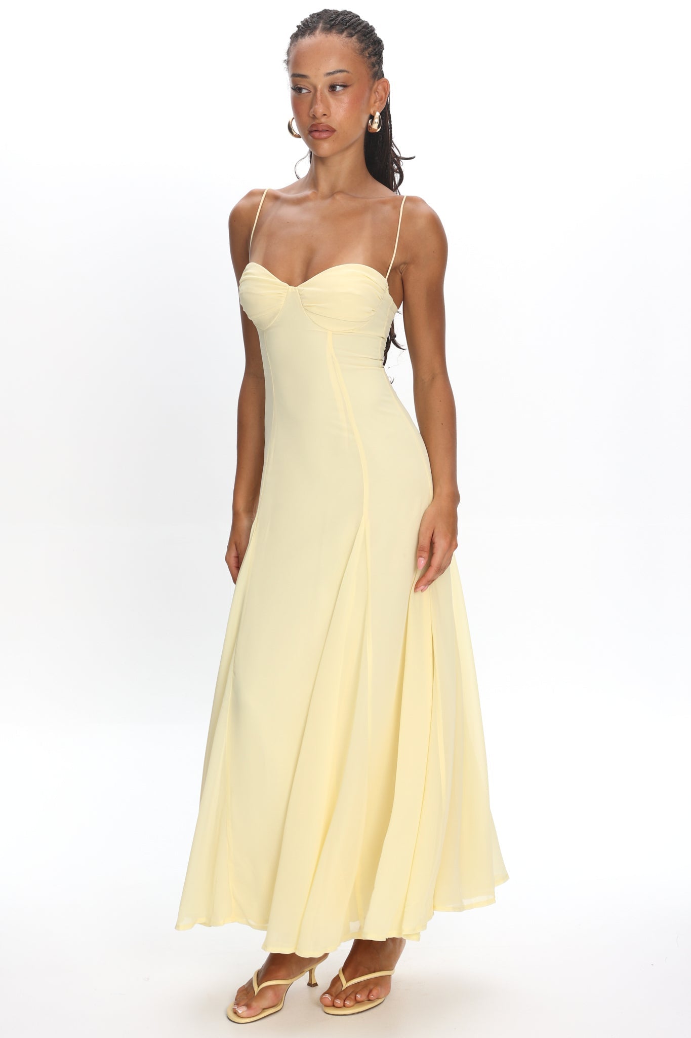 All Mine Godet Hem Maxi Dress Butter