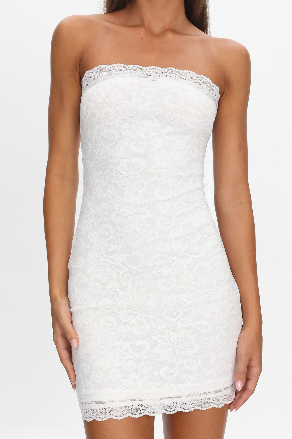 Must Be Love Lace Mini Dress White