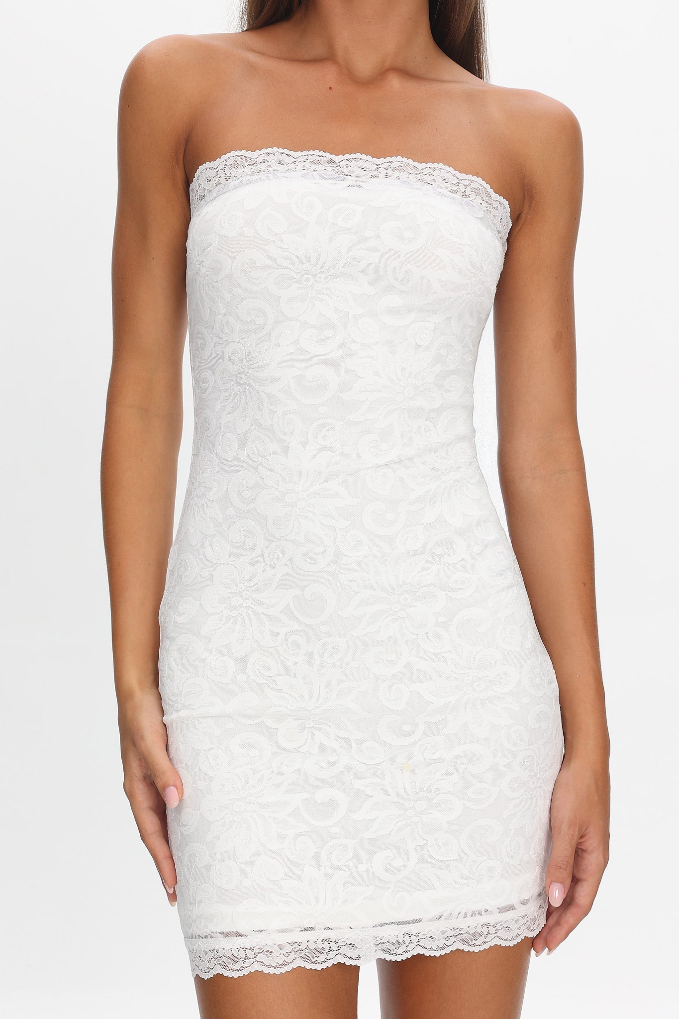 Must Be Love Lace Mini Dress White