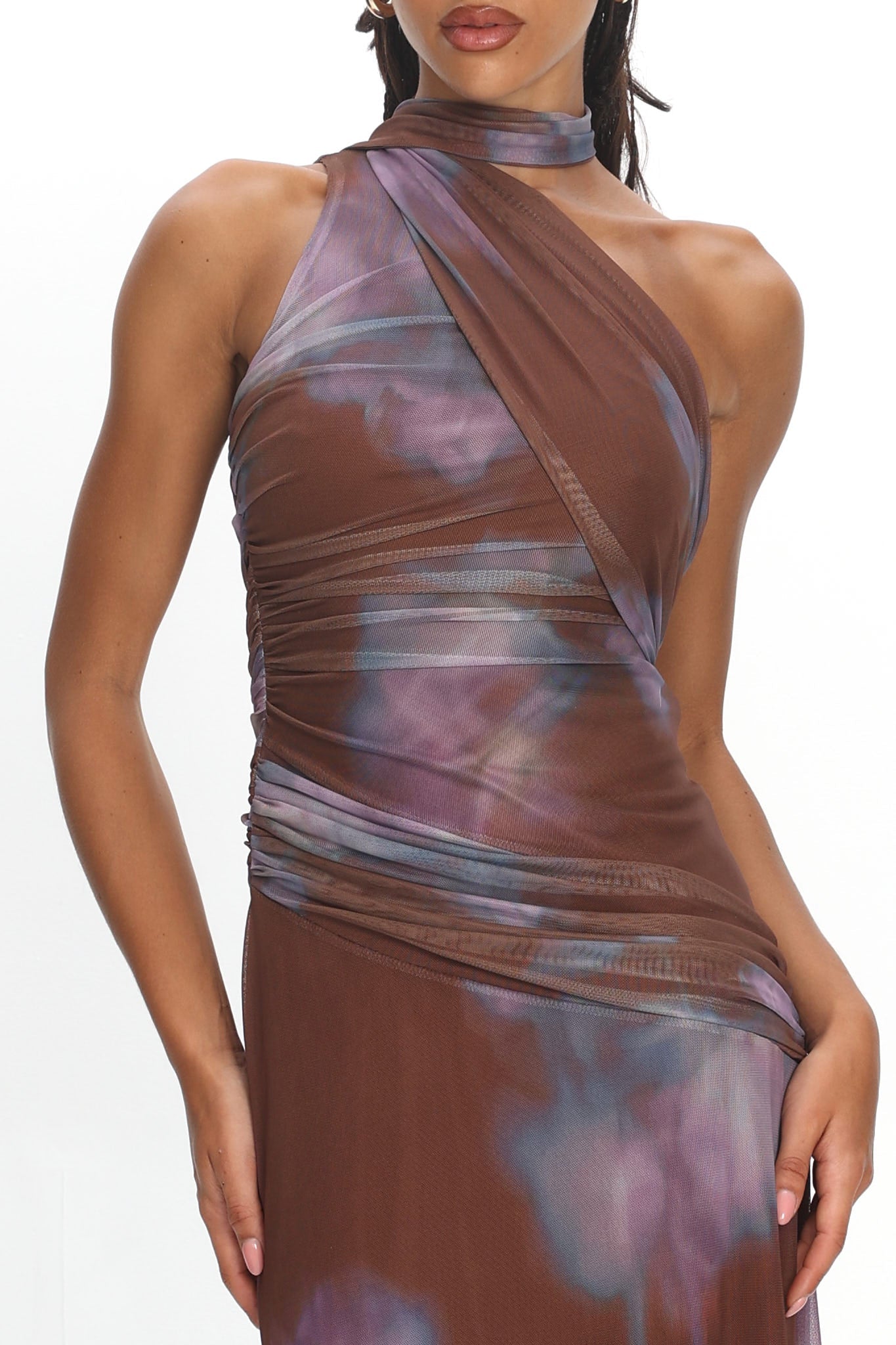 Solene Midi Dress Chocolate