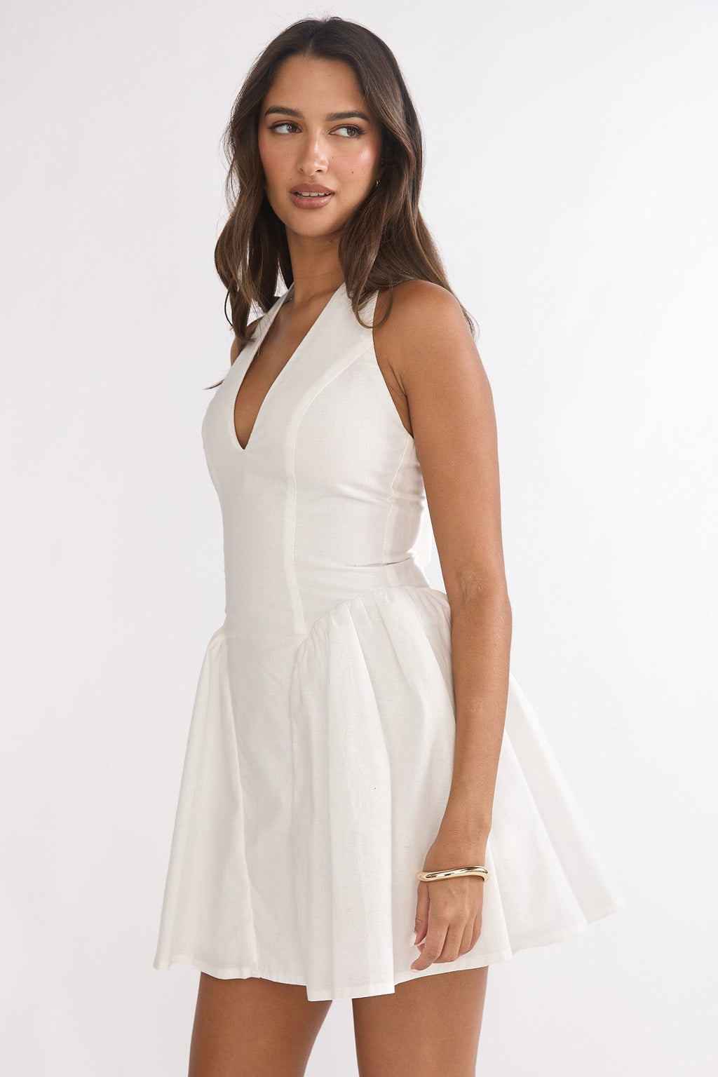 El Corazon Halterneck Mini Dress White