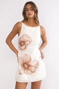 Tamora Tied Back Mini Dress Desert Print