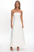 Celandra Bow Bodice Maxi Dress White