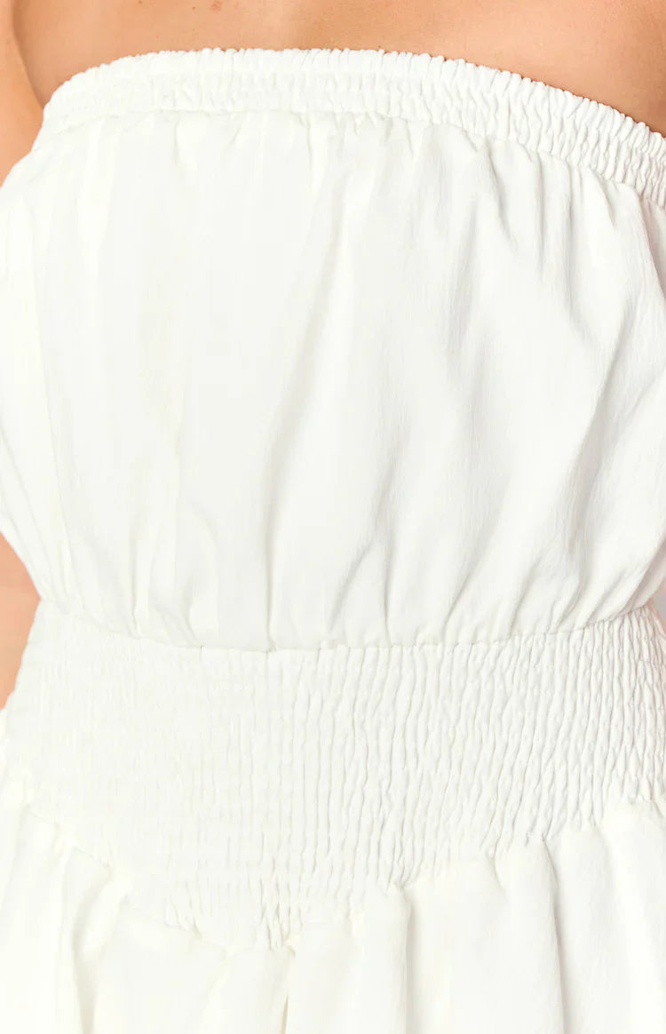 Sia White Strapless Mini Dress