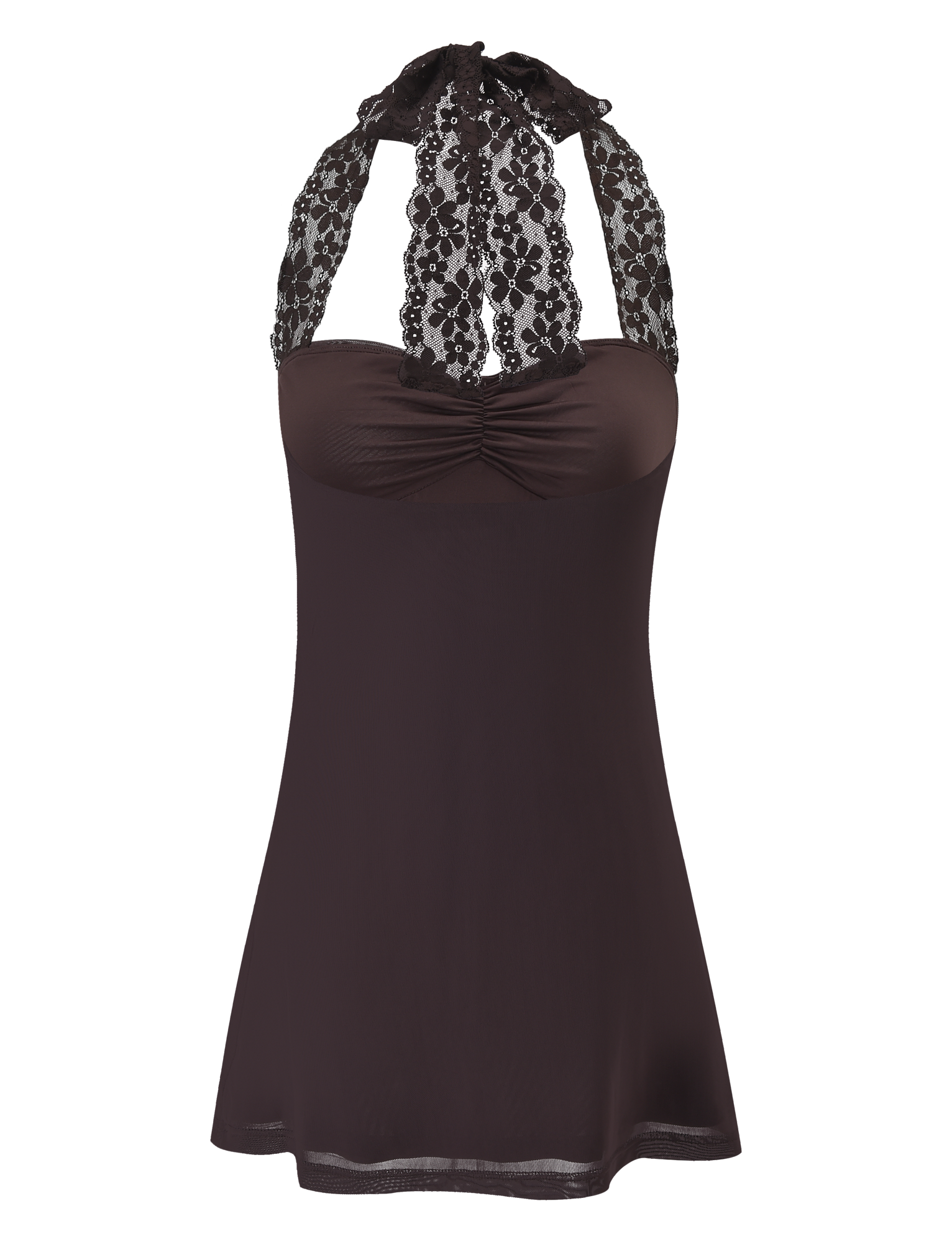 TAWNY MINI DRESS - CHOCOLATE