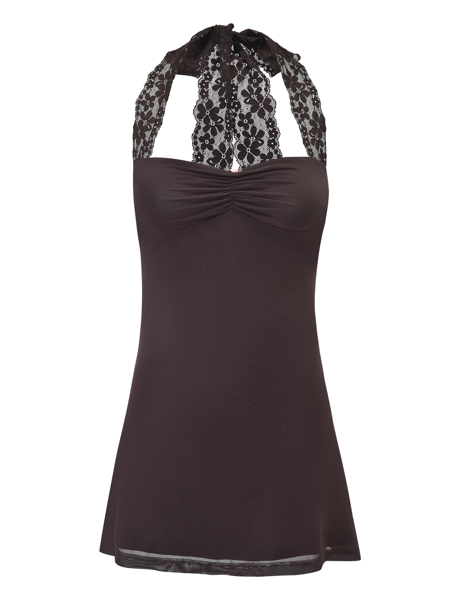 TAWNY MINI DRESS - CHOCOLATE