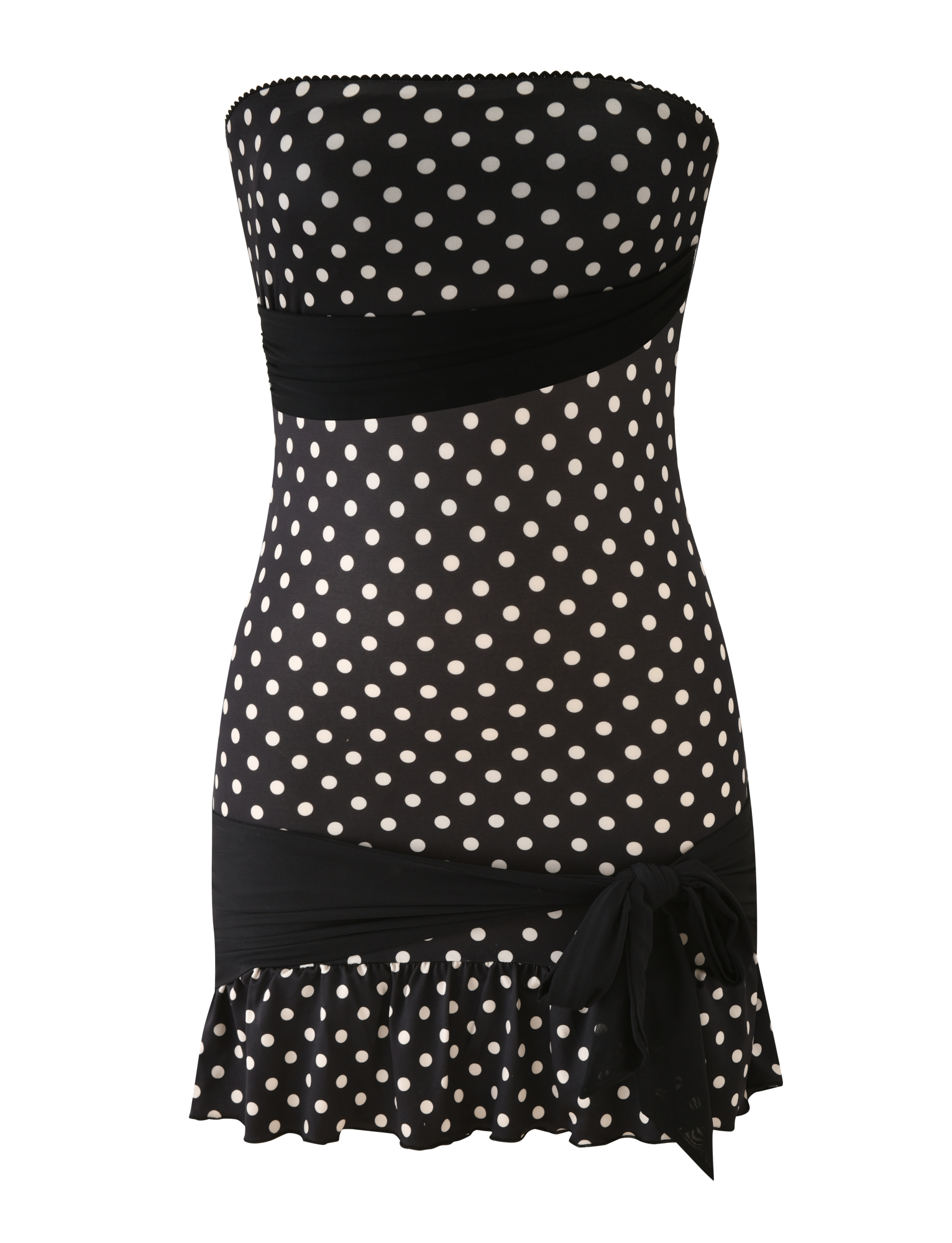 TOVE MINI DRESS - BLACK POLKA DOT
