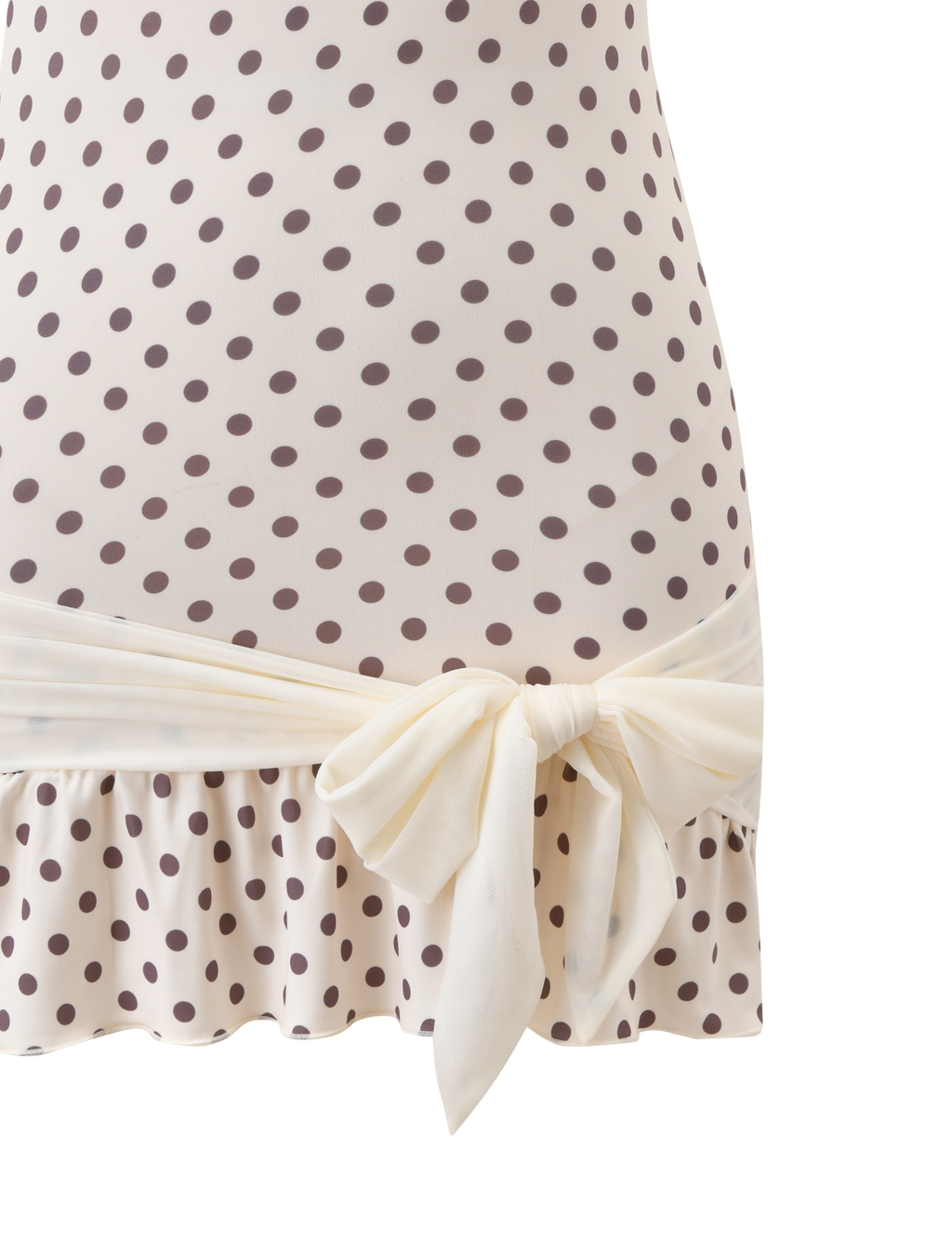 TOVE MINI DRESS - WHITE POLKA DOT