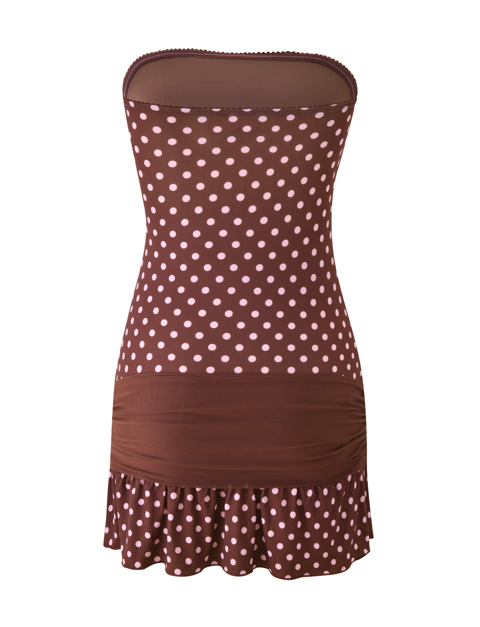 TOVE MINI DRESS - CHOCOLATE POLKA DOT