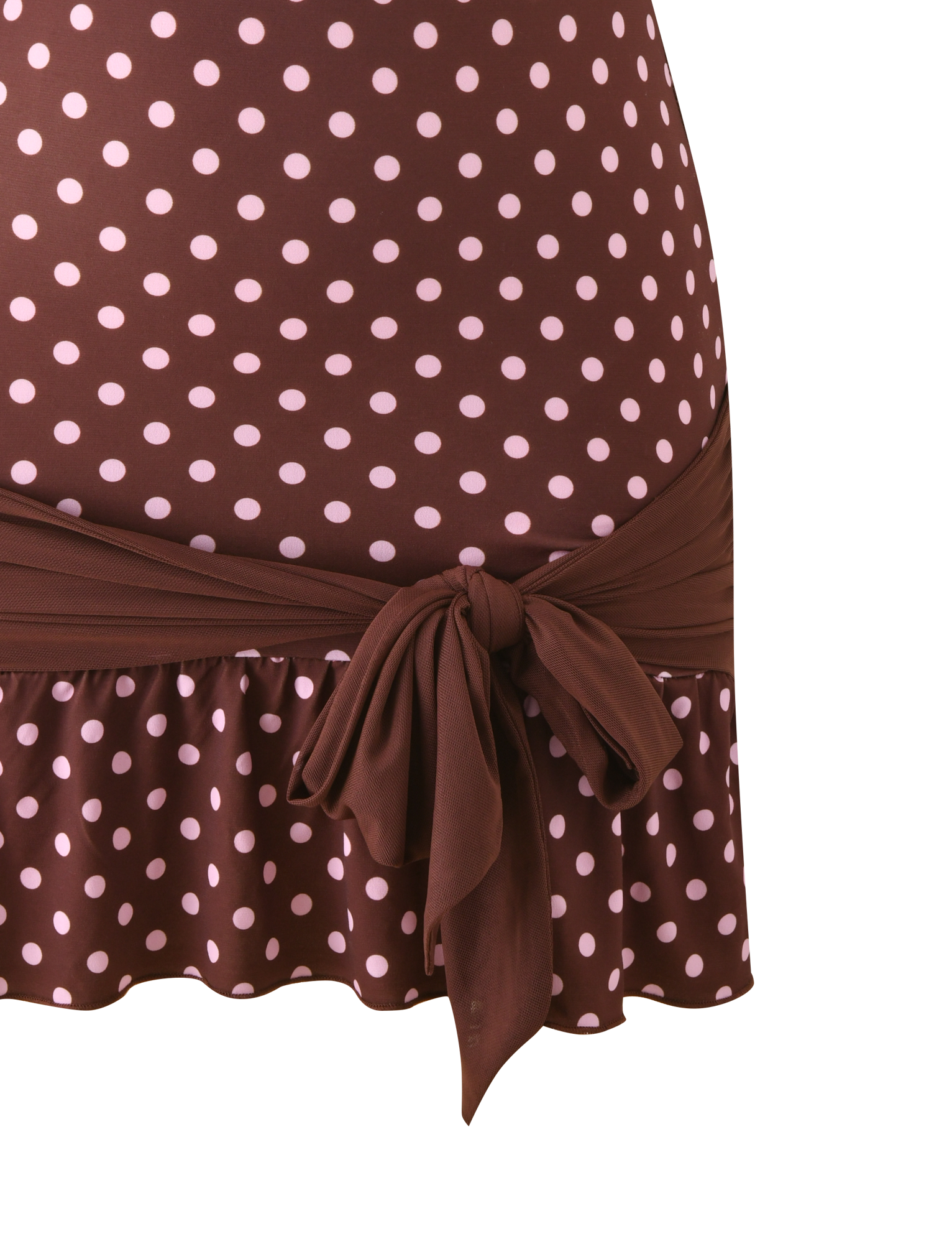 TOVE MINI DRESS - CHOCOLATE POLKA DOT