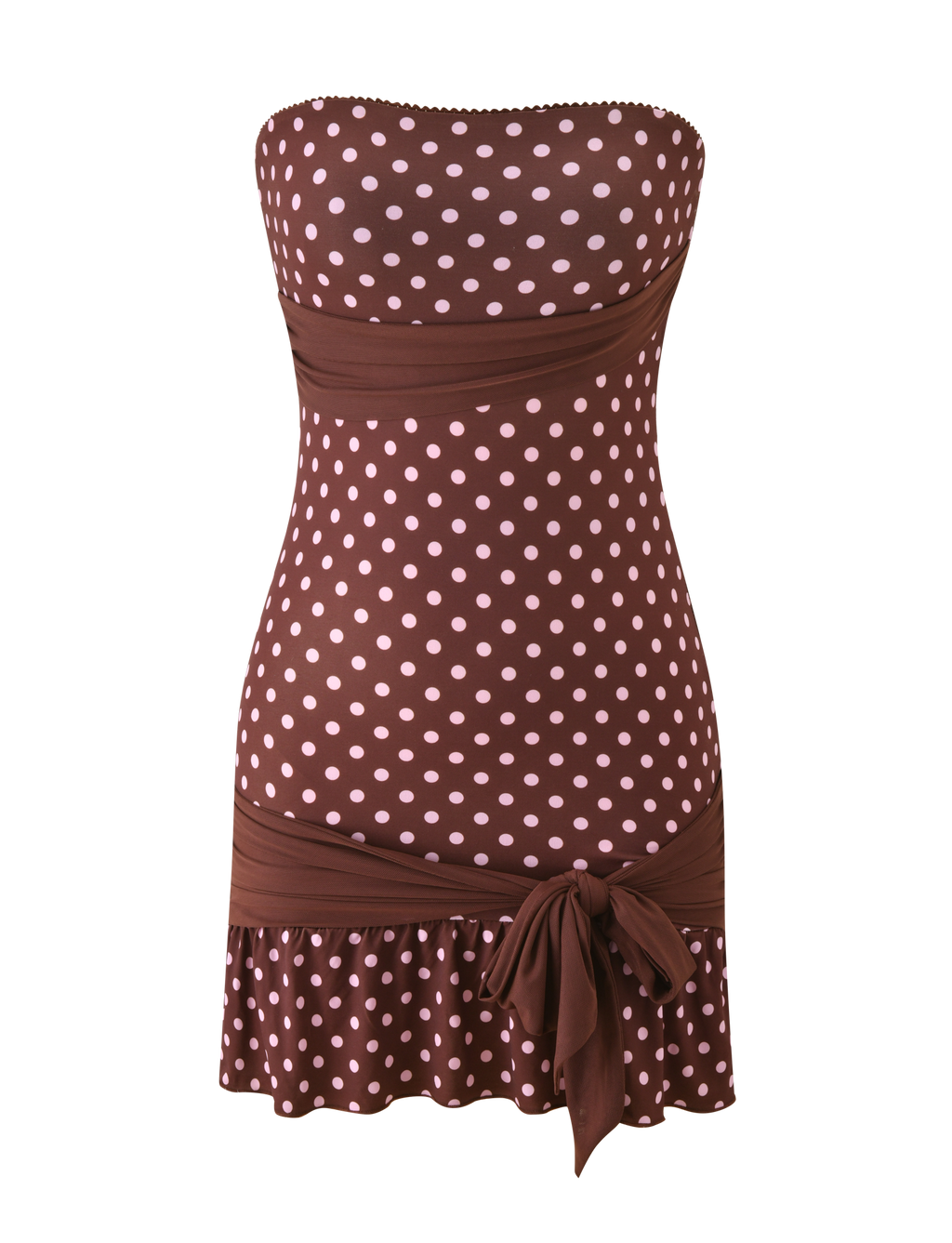 TOVE MINI DRESS - CHOCOLATE POLKA DOT