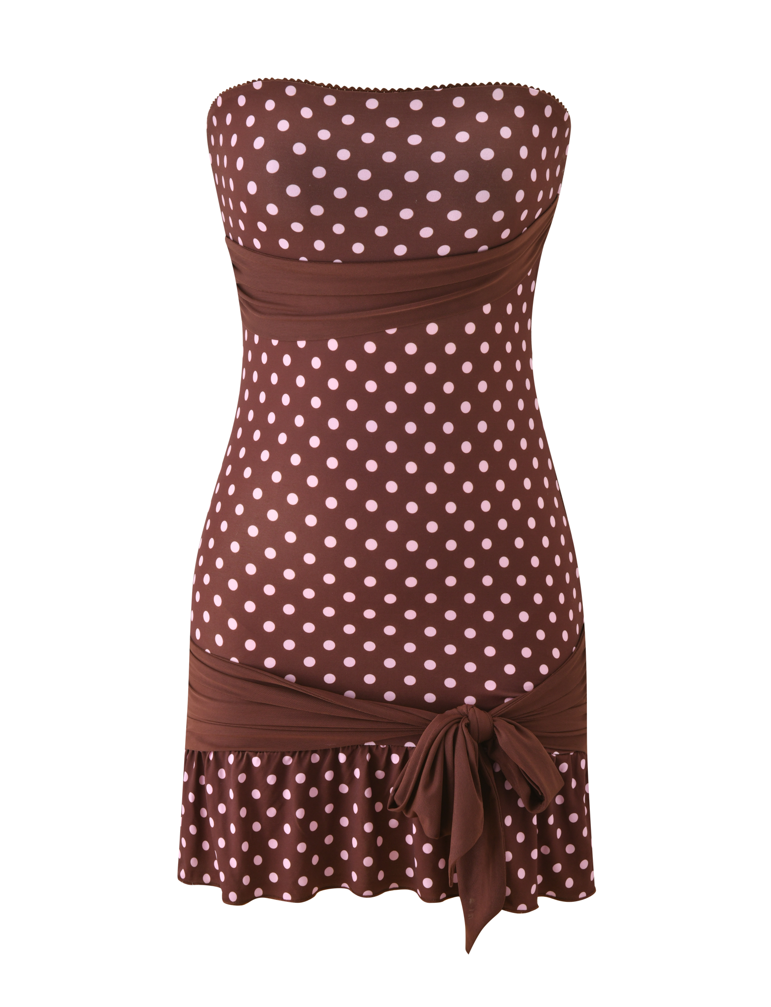 TOVE MINI DRESS - CHOCOLATE POLKA DOT