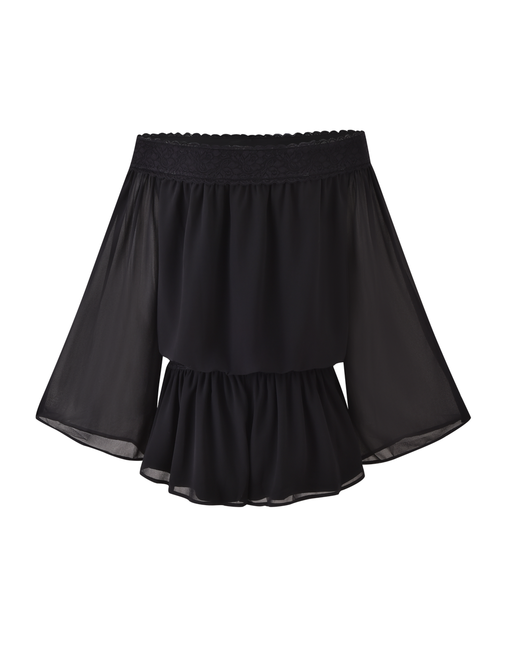 TESSIE PLAYSUIT - BLACK